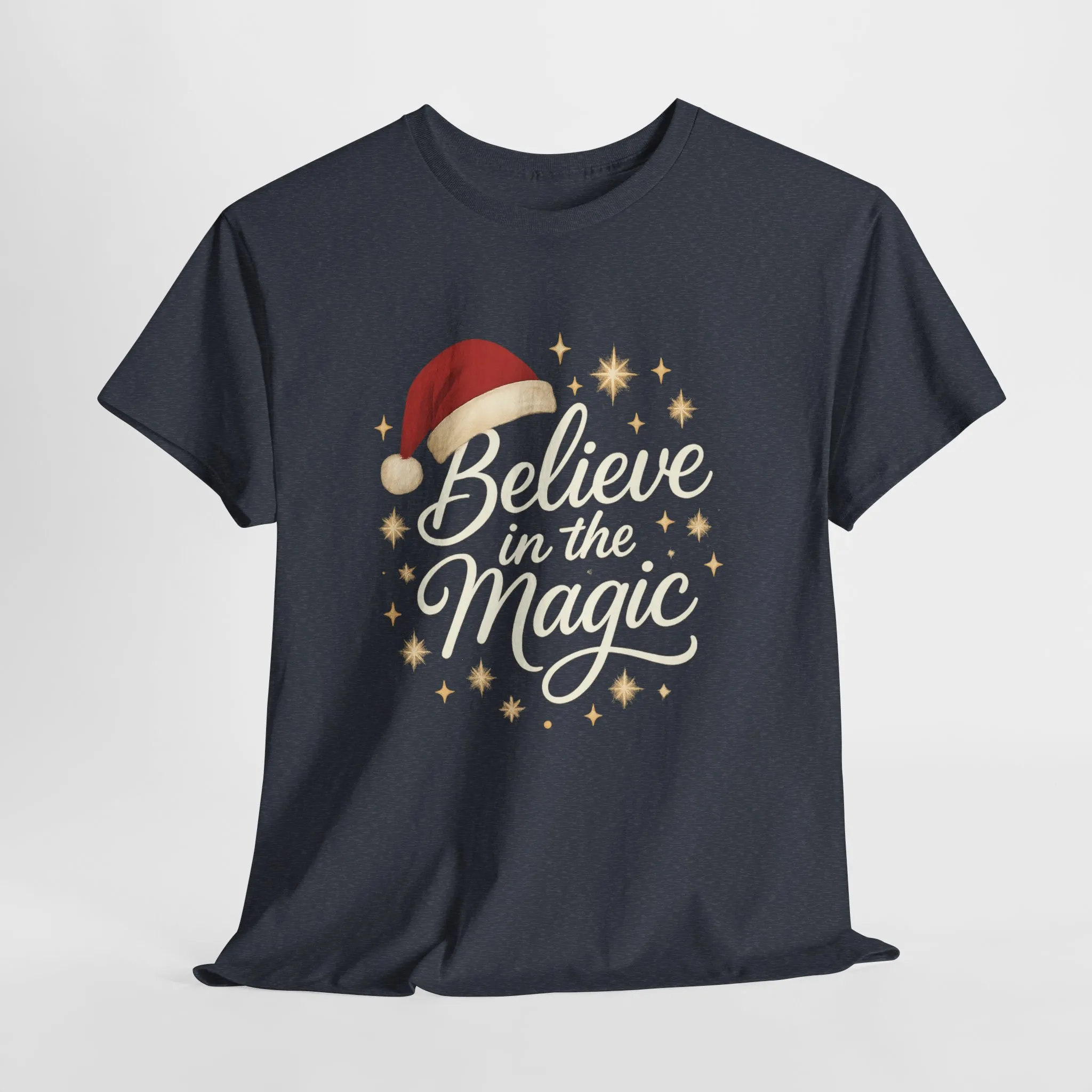Believe in the Magic Christmas Women's Shirt, Santa Hat Holiday Tee - Image 19