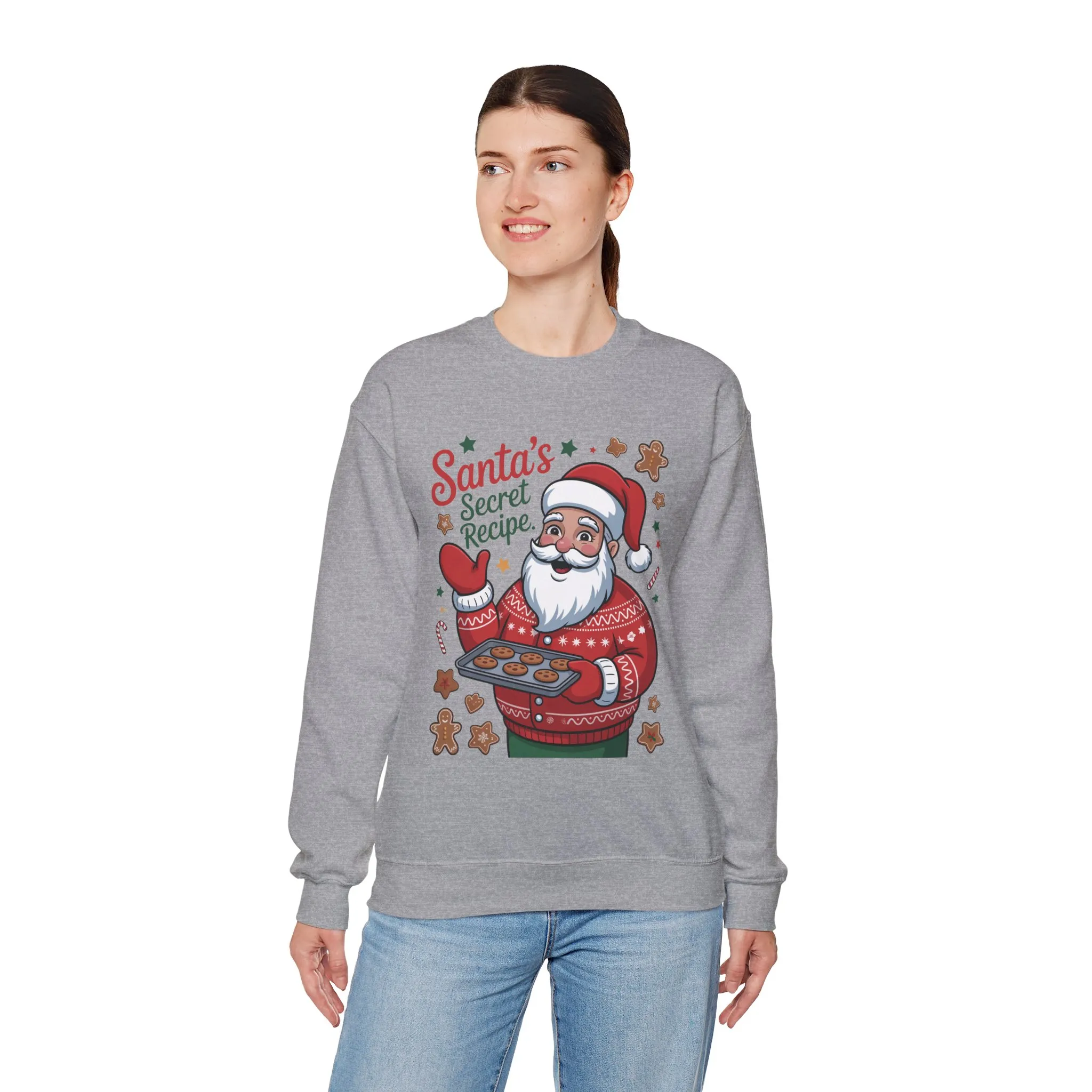 Santa's Secret Recipe Sweatshirt, Funny Christmas Baking Sweater - Image 12