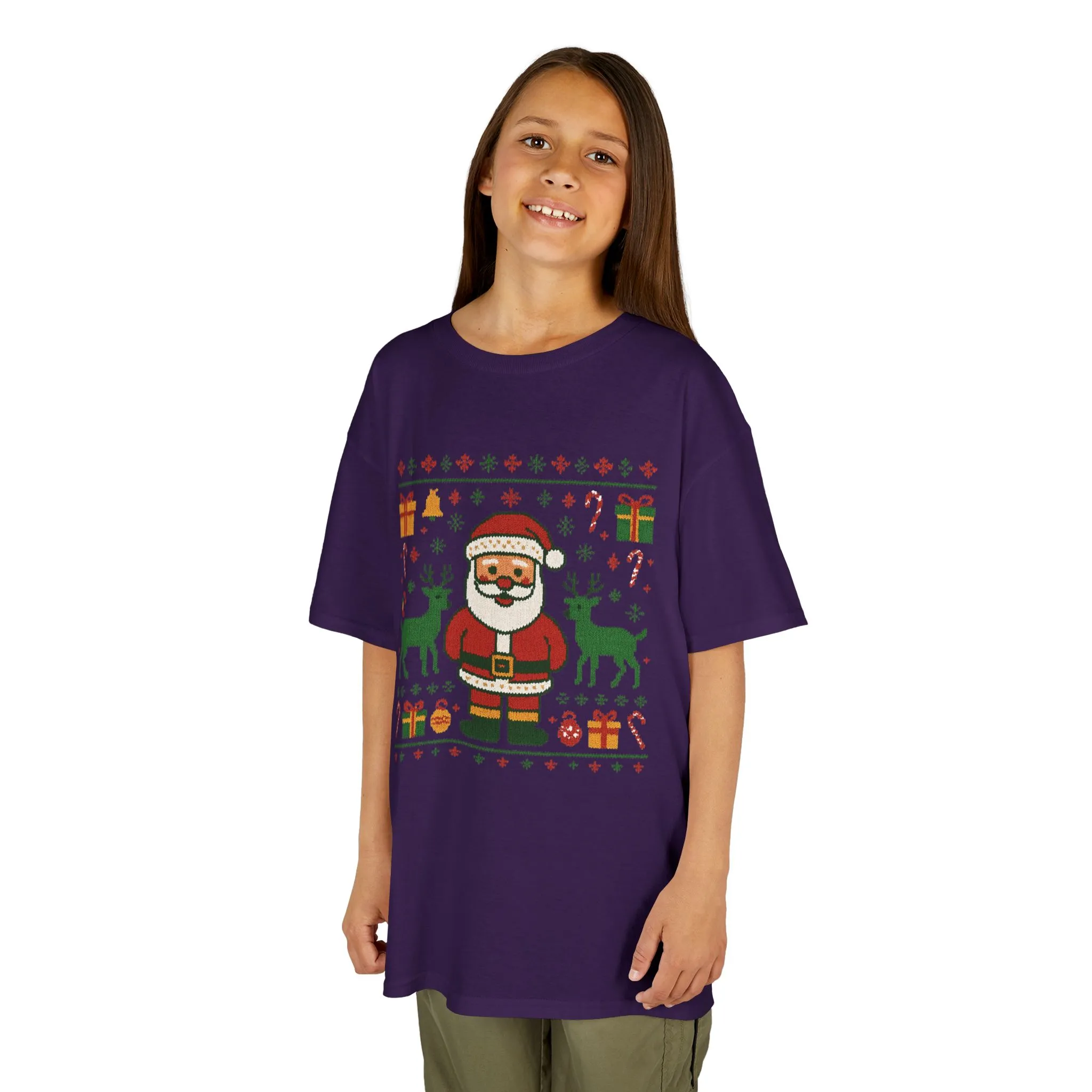Kids Santa Christmas Shirt, Holiday Style Kids Sweater - Image 16