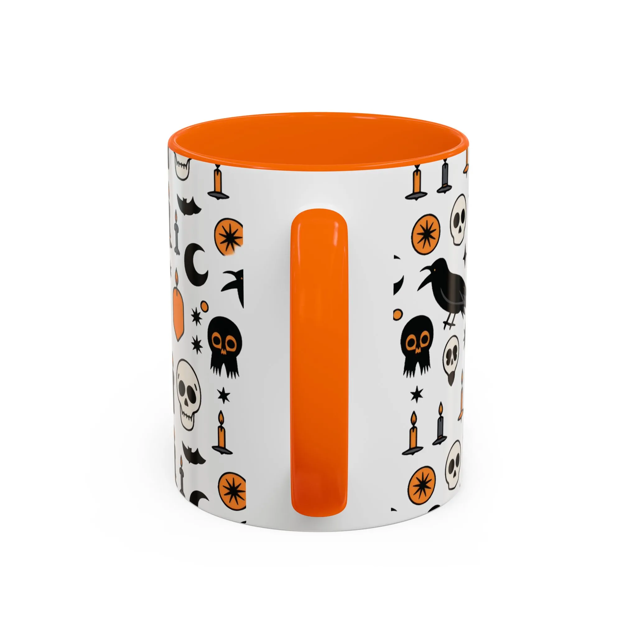 Gothic Halloween Mug, Skull, Candle - Raven Pattern Coffee Cup, Dark Aesthetic Spooky Gift for Her or Him, Accent Coffee Mug (11, 15oz) - Image 14