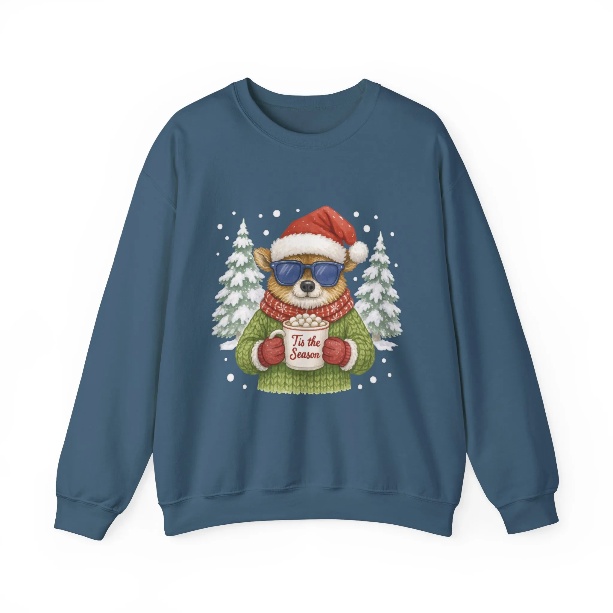 Women's Tis the Season Christmas Sweatshirt, Festive Reindeer Pullover - Image 13