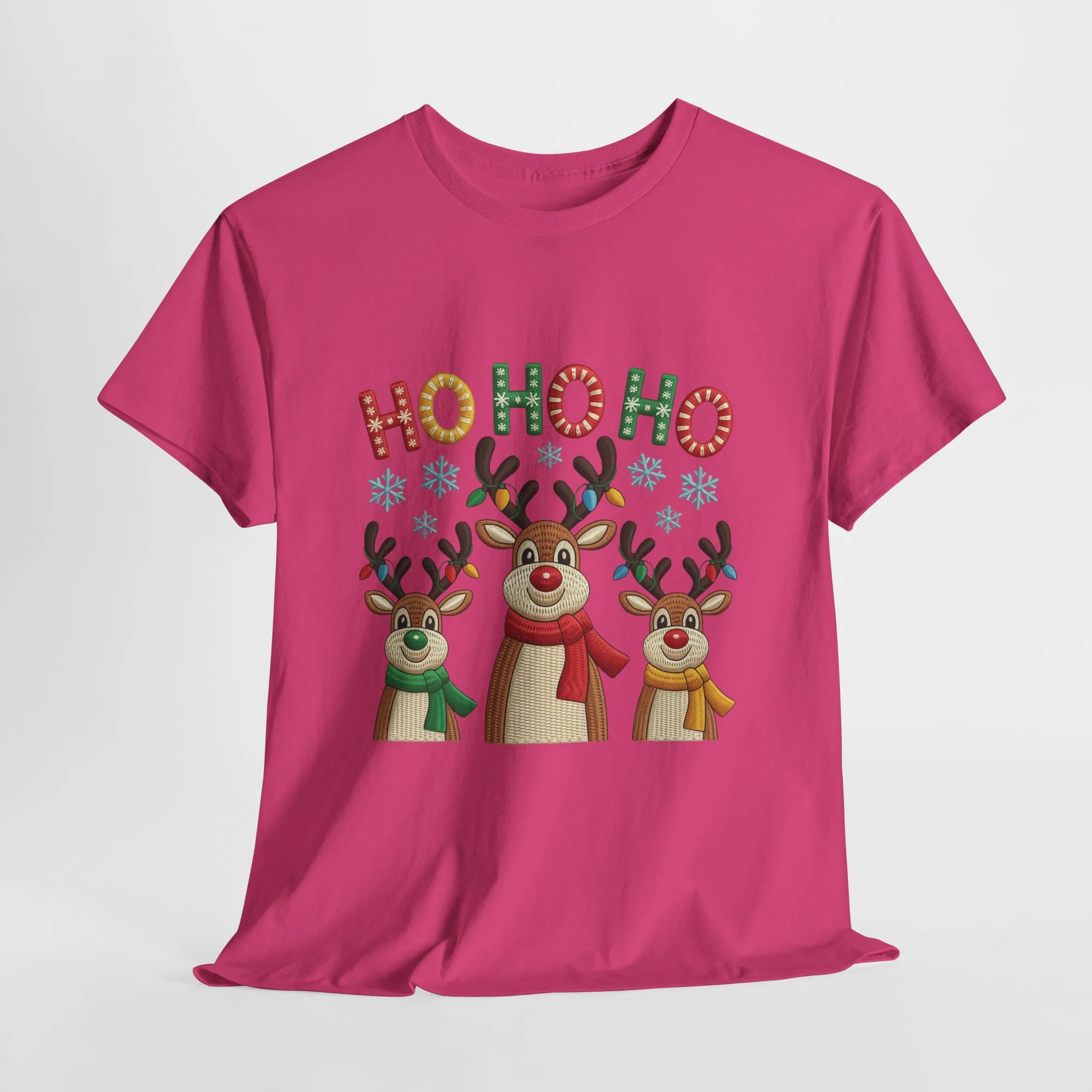 Ho Ho Ho Reindeer T-Shirt, Cute Christmas Tee for Women - Image 22