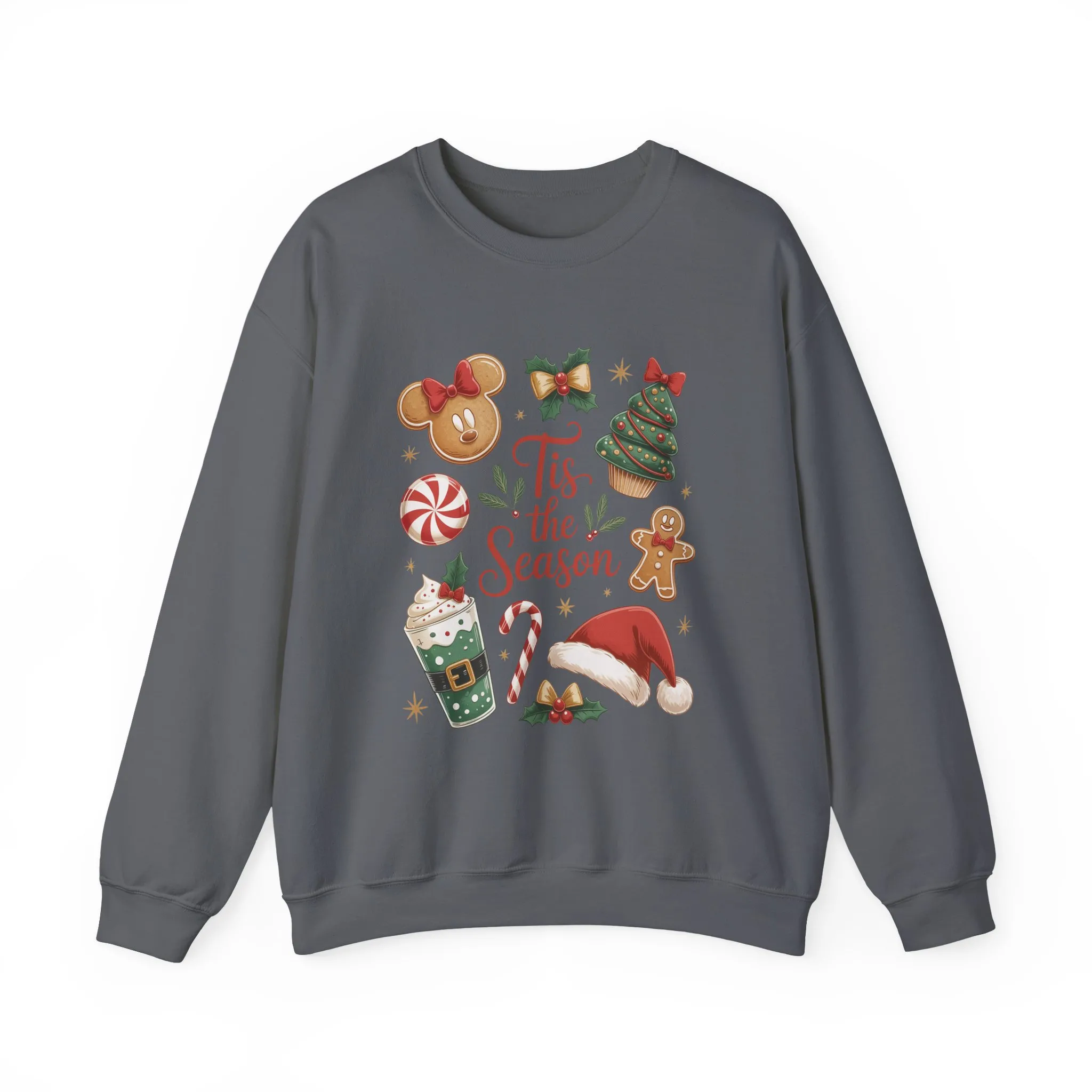 Women's Tis the Season Christmas Sweatshirt, Cozy Cookie - Cocoa Holiday Jumper, Women's Crewneck Sweatshirt - Image 13