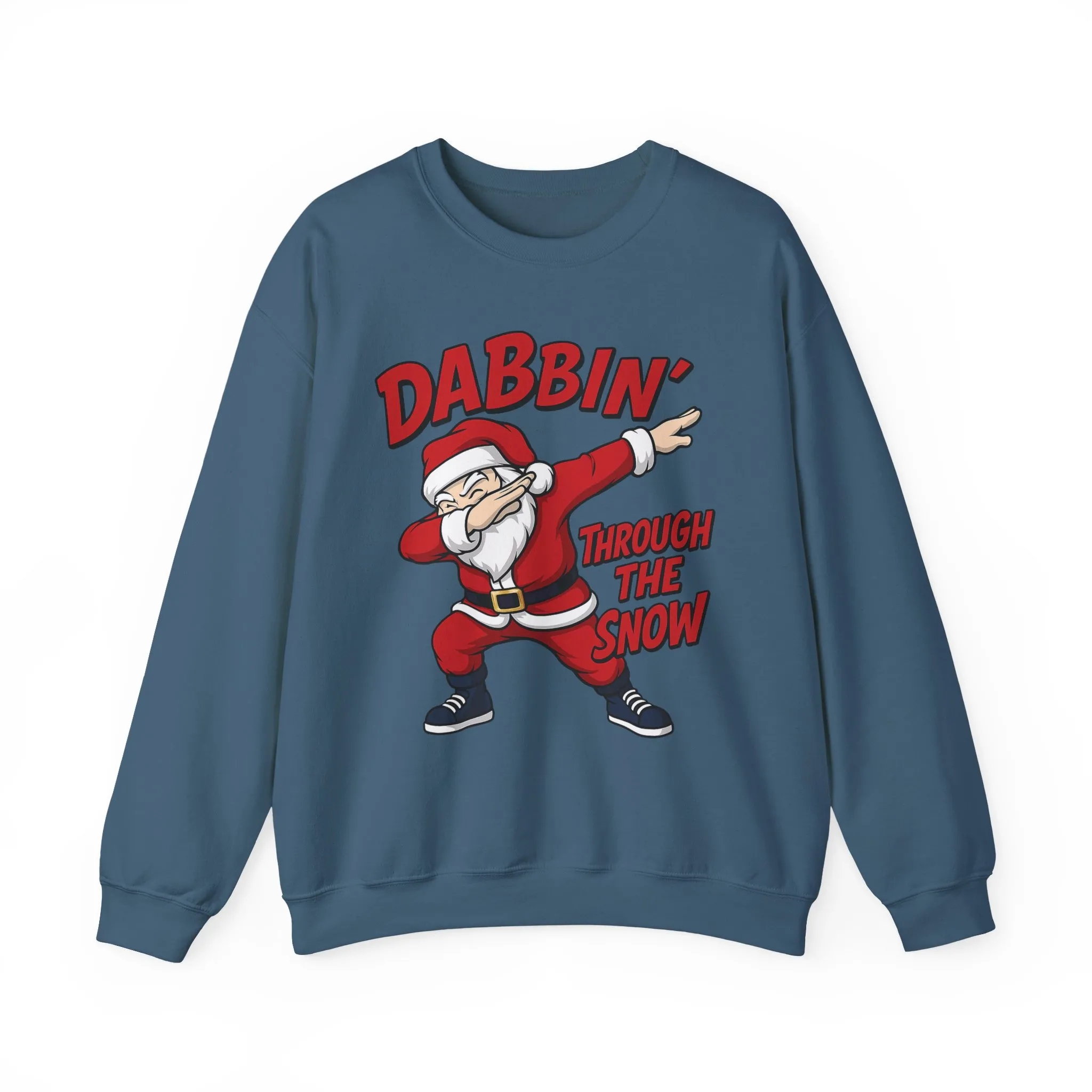 Dabbin Through The Snow Santa Men's Christmas Sweatshirt, Funny Holiday Jumper - Image 16