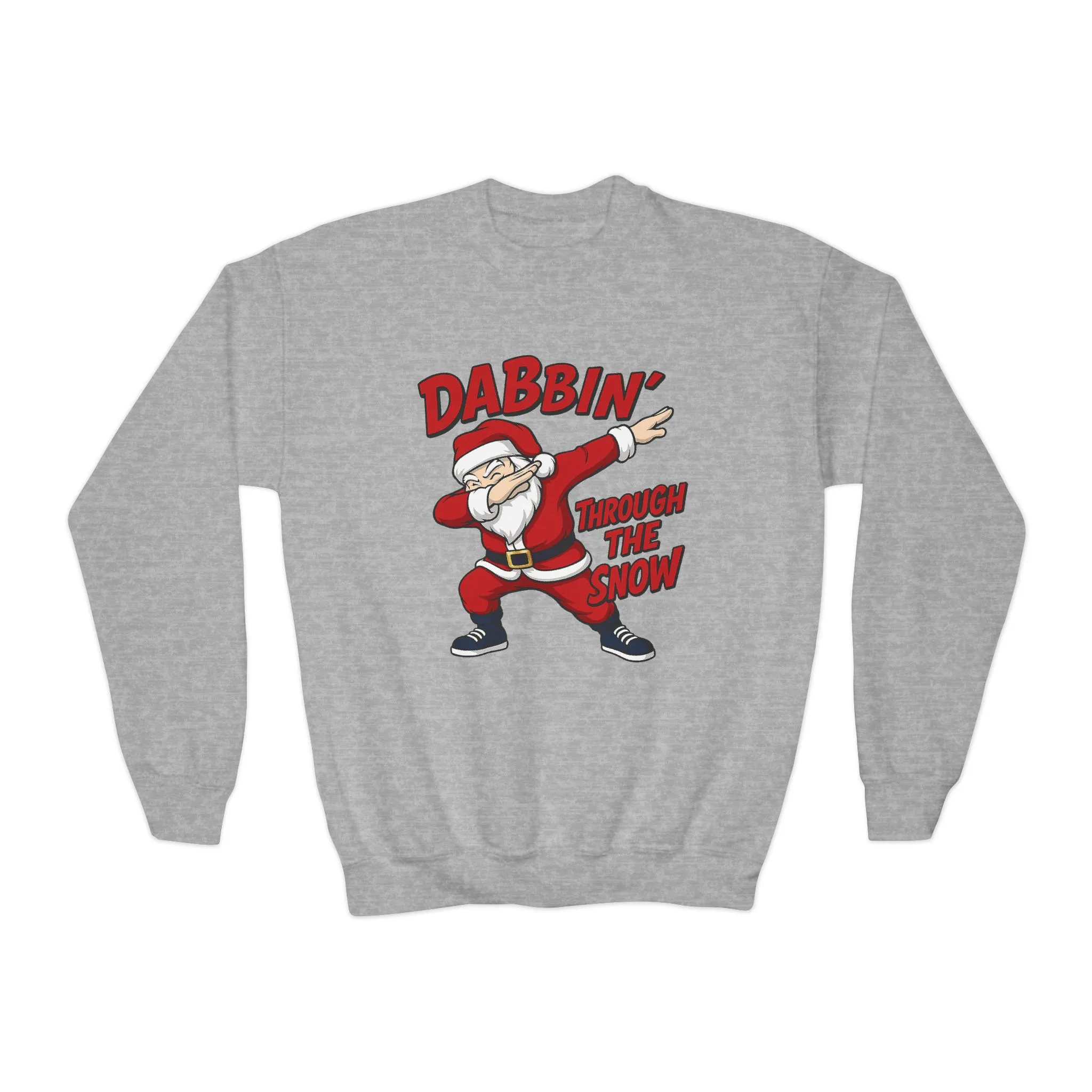 Dabbin Santa Youth Christmas Sweatshirt, Funny Holiday Jumper for Boys - Image 7