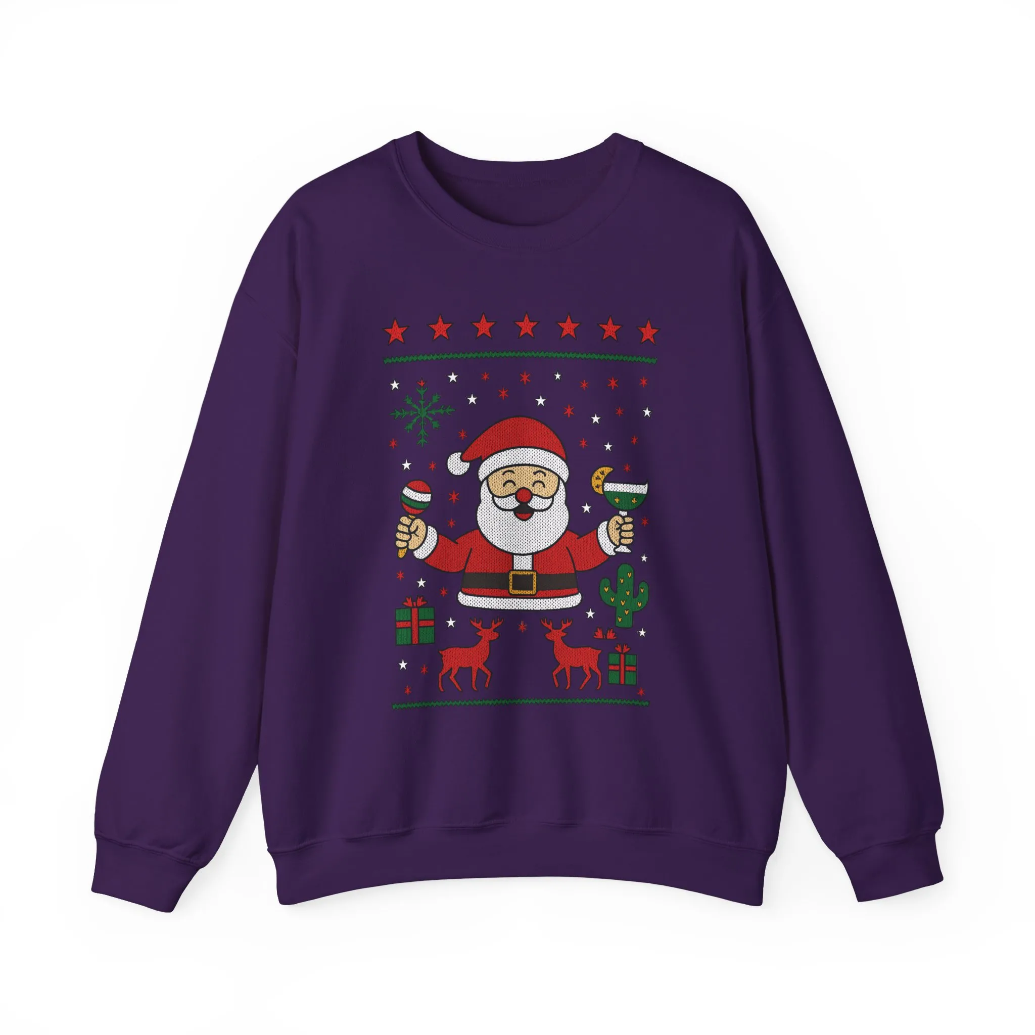 Funny Santa Women's Christmas Sweatshirt, Holiday Party Pullover - Image 16