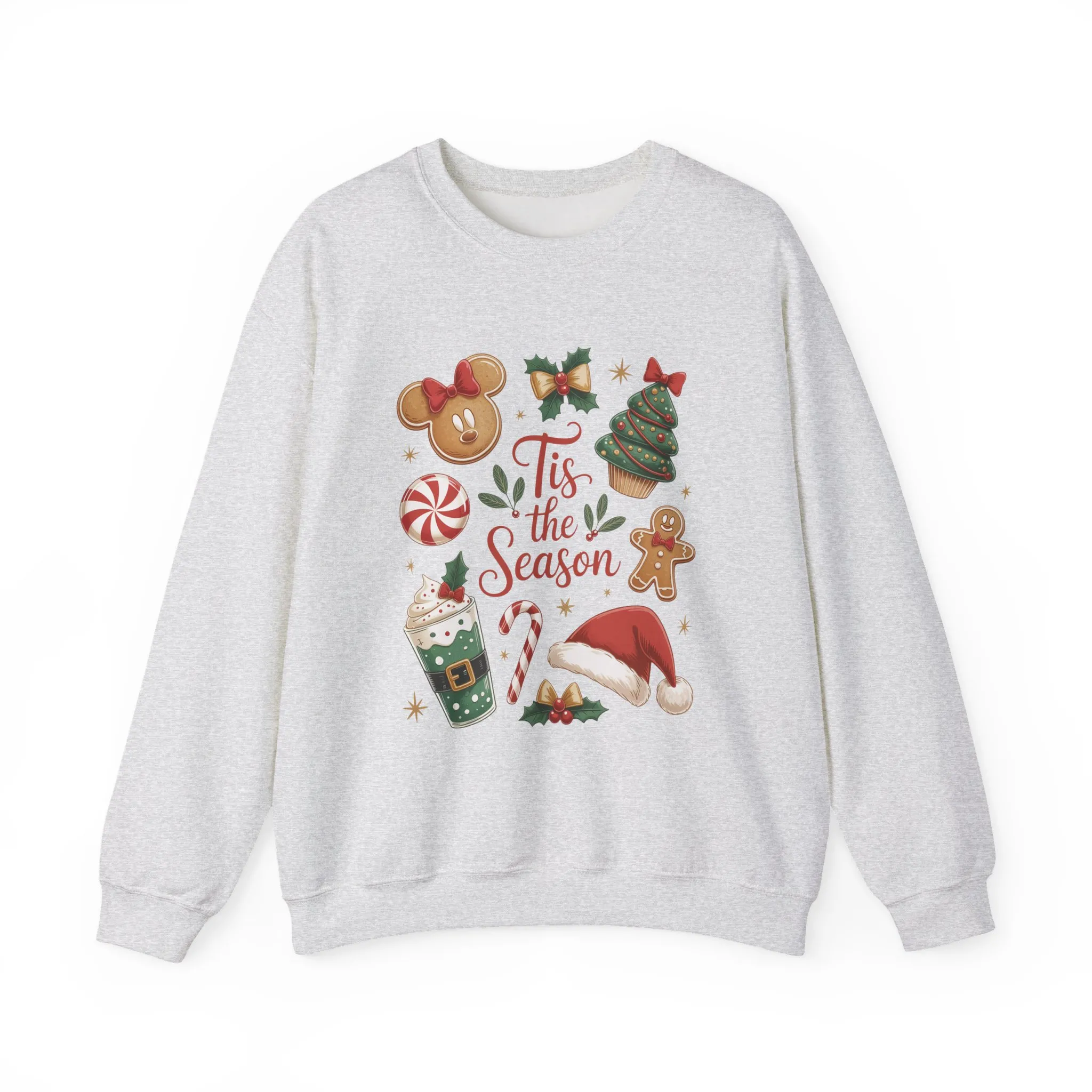 Women's Tis the Season Christmas Sweatshirt, Cozy Cookie - Cocoa Holiday Jumper, Women's Crewneck Sweatshirt - Image 7