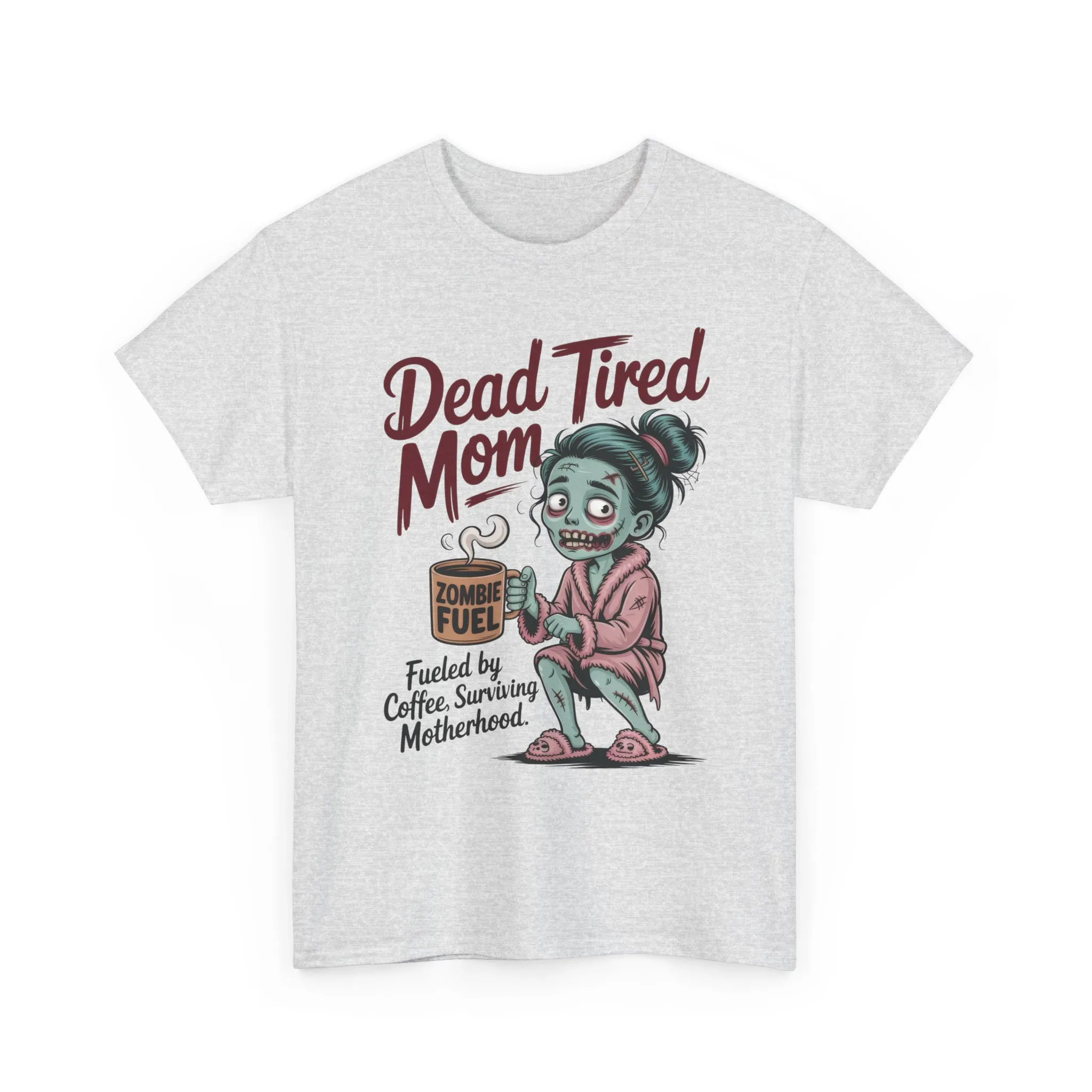 Dead Tired Mom Shirt, Funny Zombie Coffee Women's Tee, Motherhood Survival Tee, Tired Mom Gift, Zombie Mom Shirt - Image 2