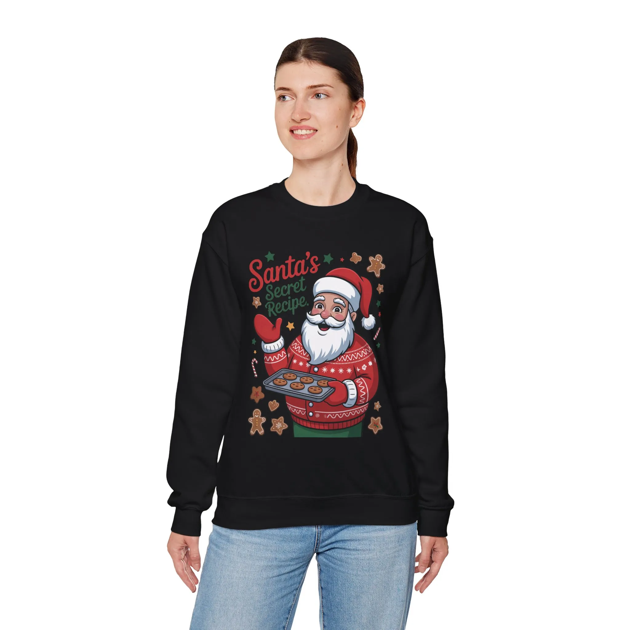 Santa's Secret Recipe Sweatshirt, Funny Christmas Baking Sweater - Image 9