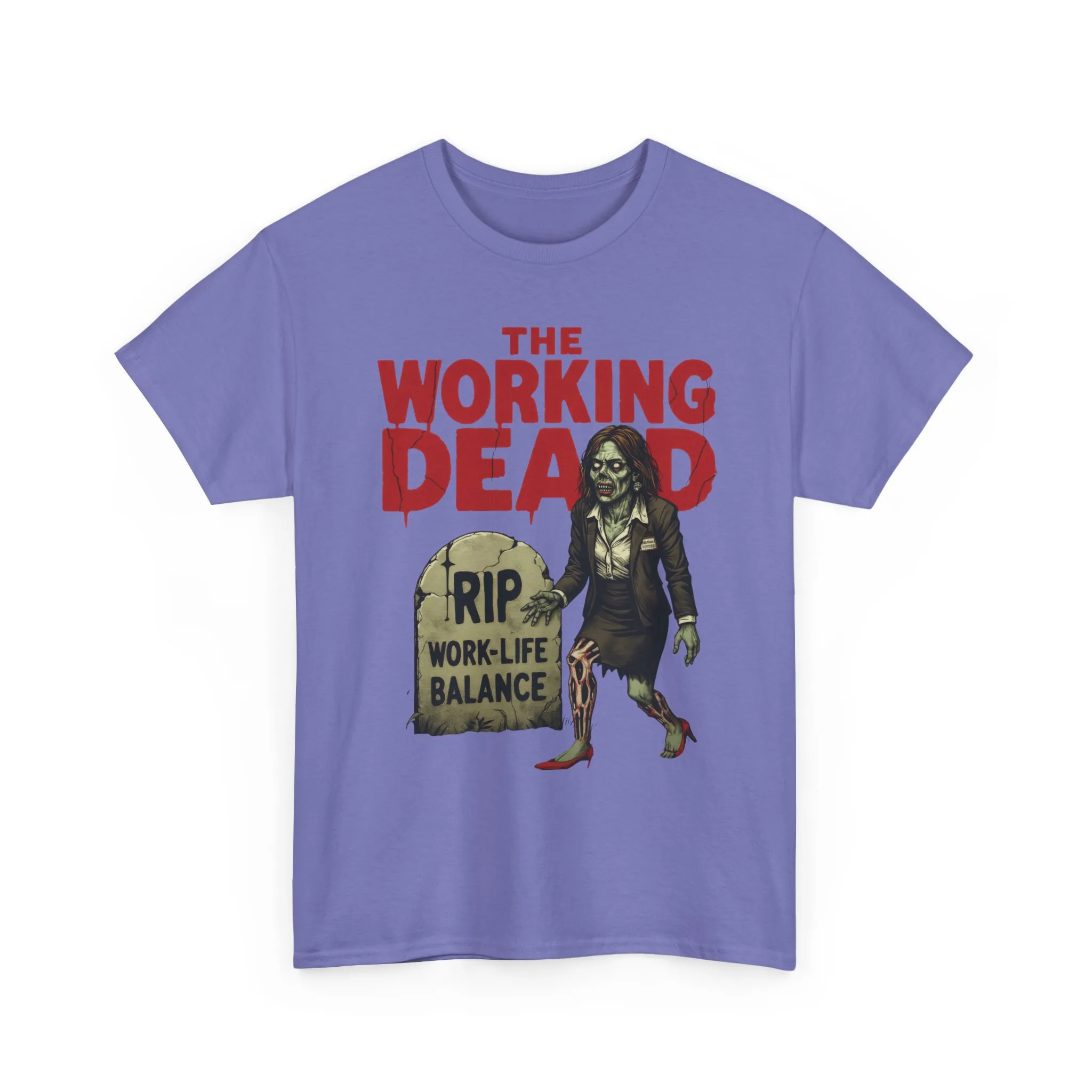 The Working Dead Women's Shirt, Funny Work Life Balance Zombie Tee, RIP Work Shirt, Halloween Office Humor, Overworked Shirt - Image 25