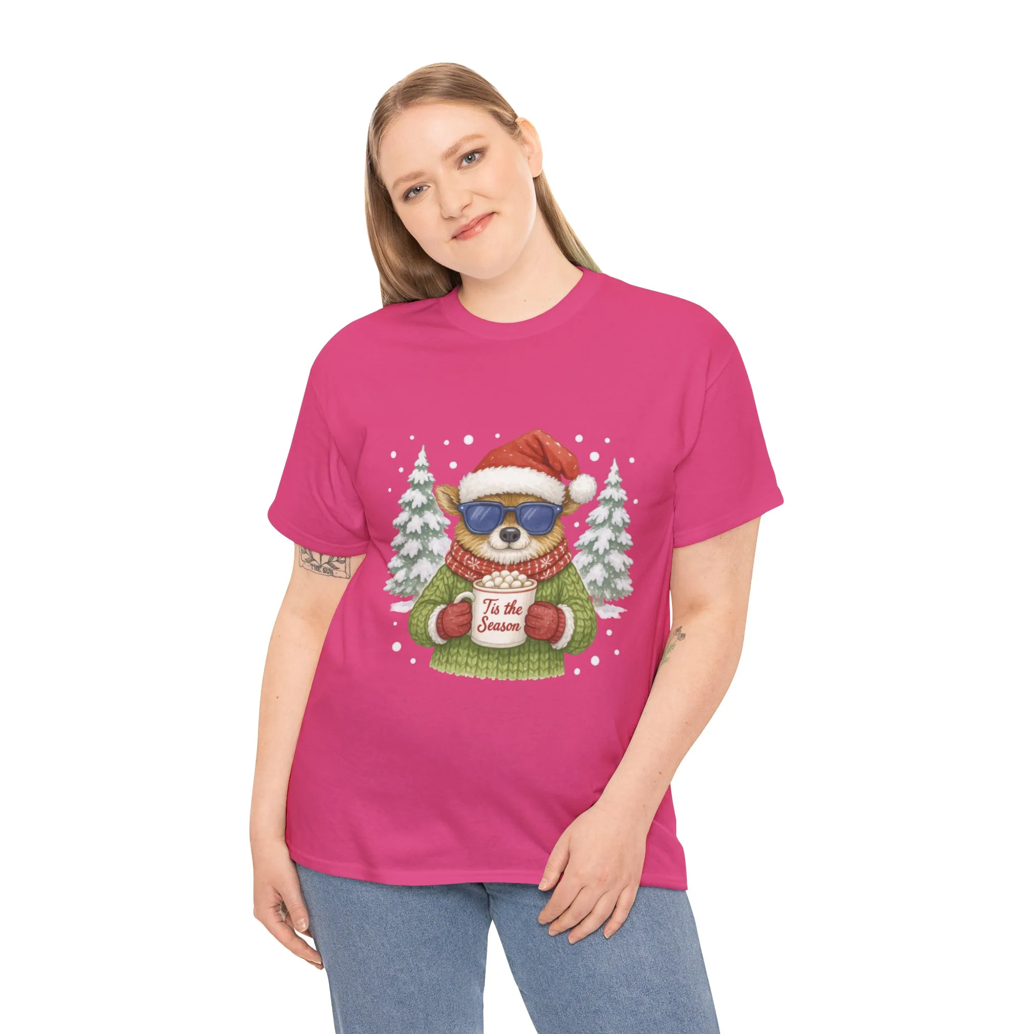 Women's Tis the Season Christmas T-Shirt, Cool Reindeer Holiday Tee - Image 21