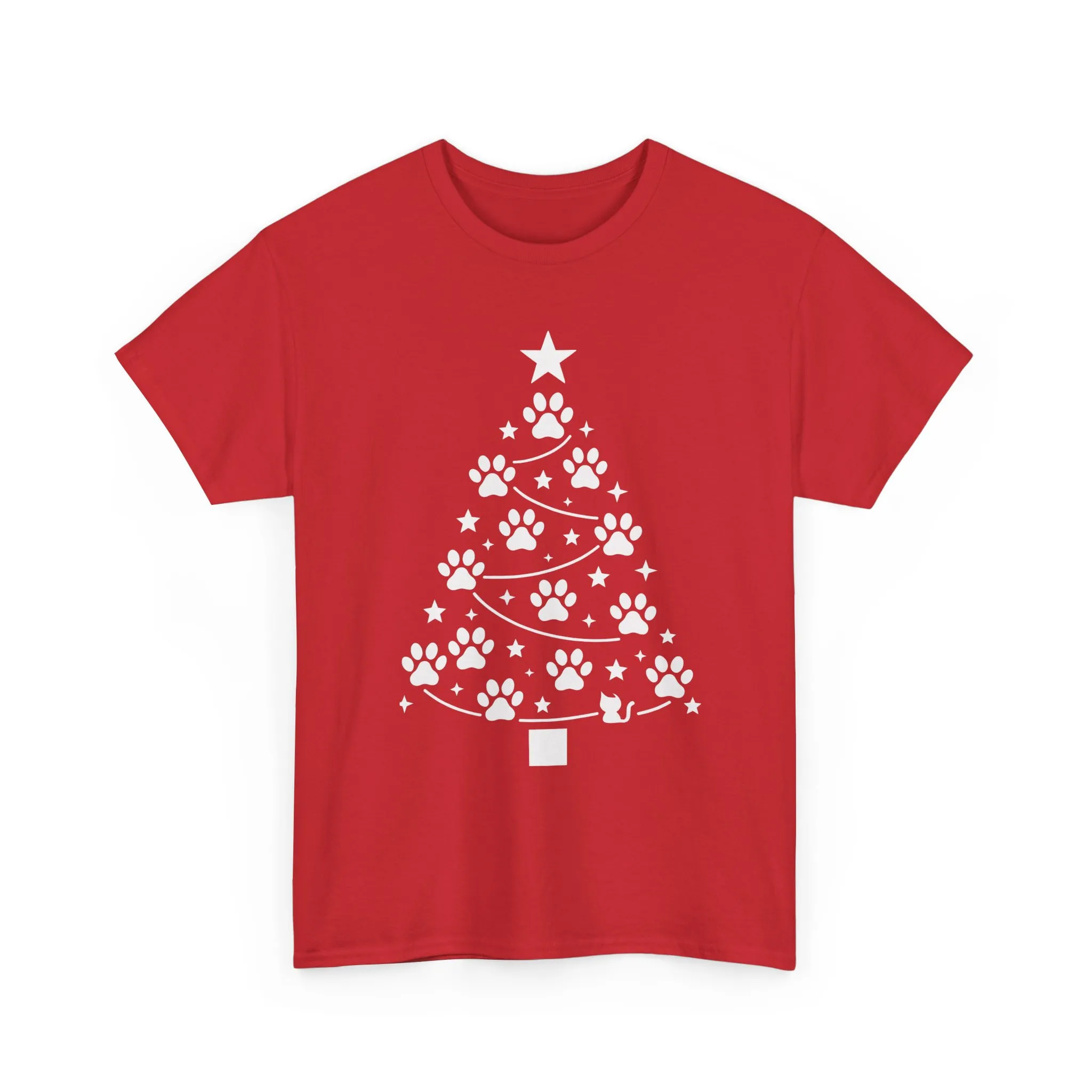 Paw Christmas Tree Women's T-Shirt, Pet Lover Holiday Tee - Image 22