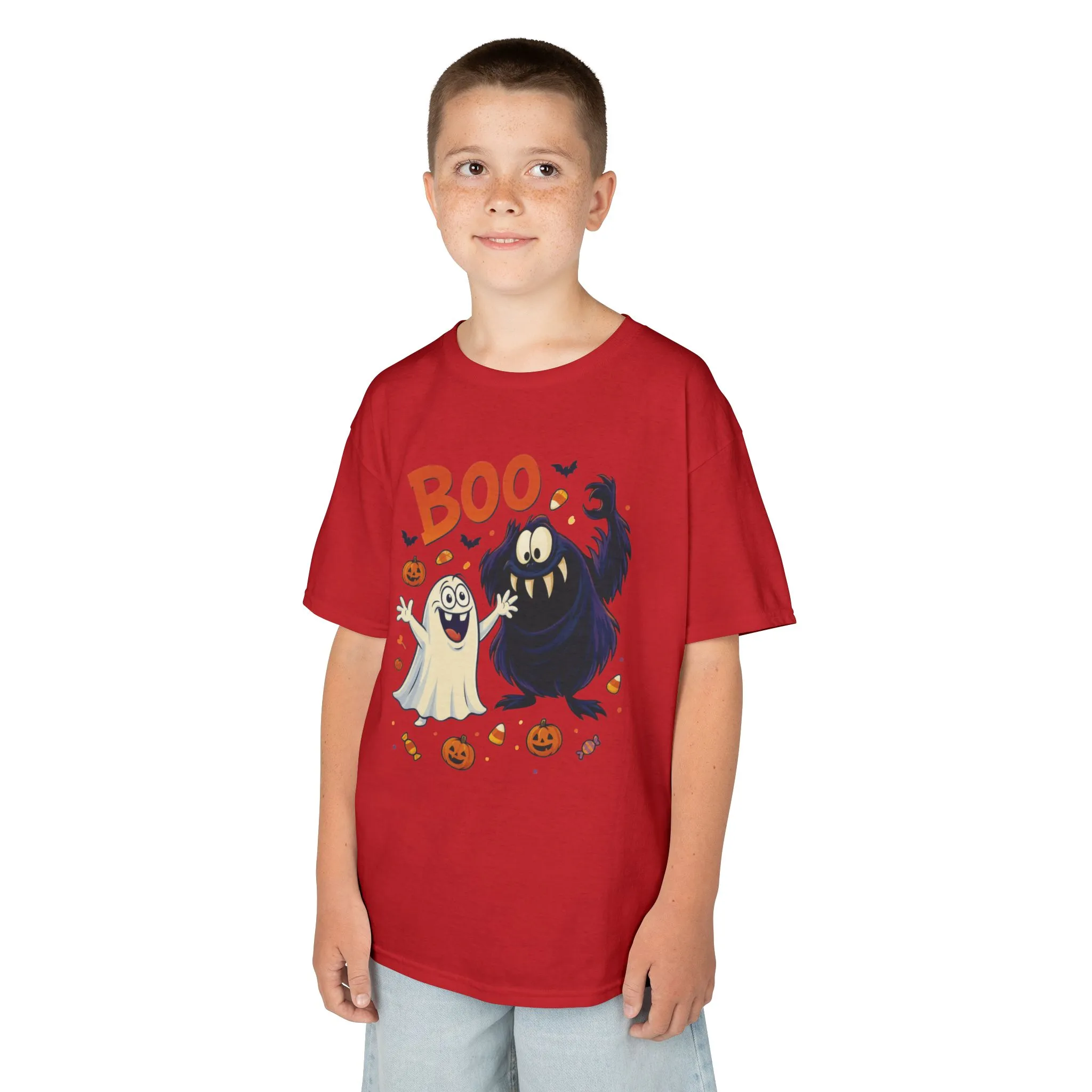 Kids Halloween T-Shirt BOO! Cute Ghost Monster Shirt, Funny Spooky Graphic Tee for Boys Girls, Halloween Costume Gift - Image 27