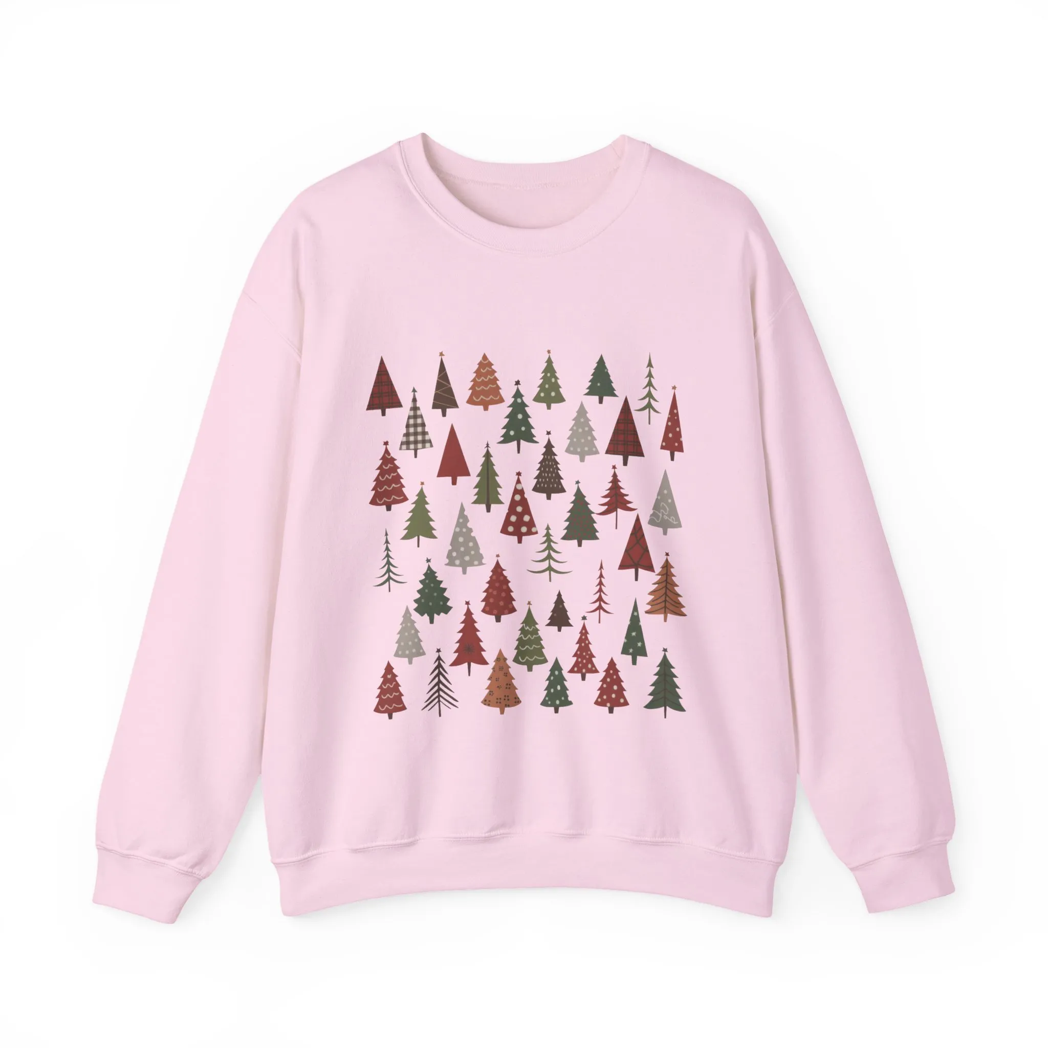 Women's Minimal Christmas Tree Sweatshirt, Rustic Holiday Pullover - Image 25