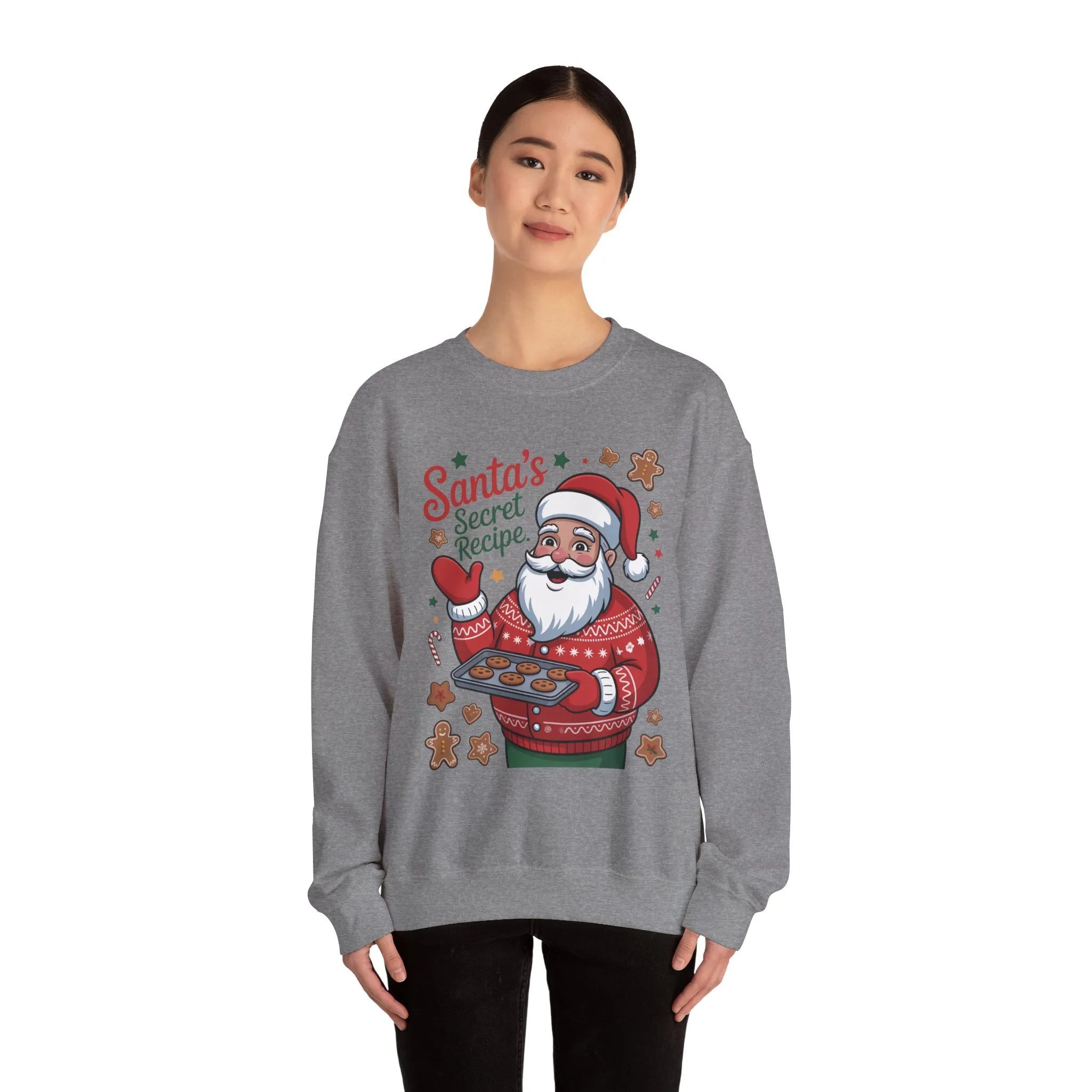 Santa's Secret Recipe Sweatshirt, Funny Christmas Baking Sweater - Image 14