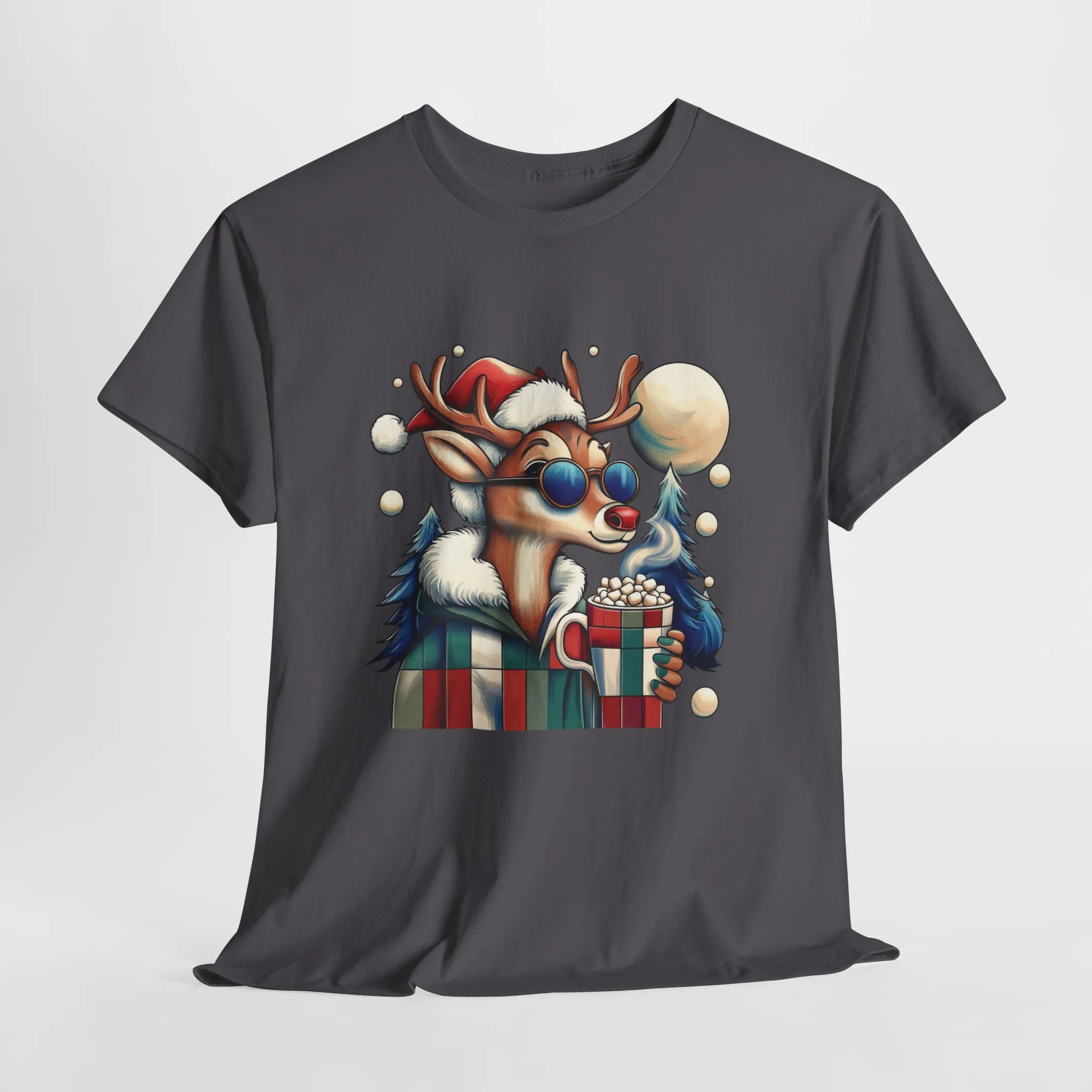 Cool Reindeer Christmas T-Shirt, Funny Holiday Shirt for Men - Image 16