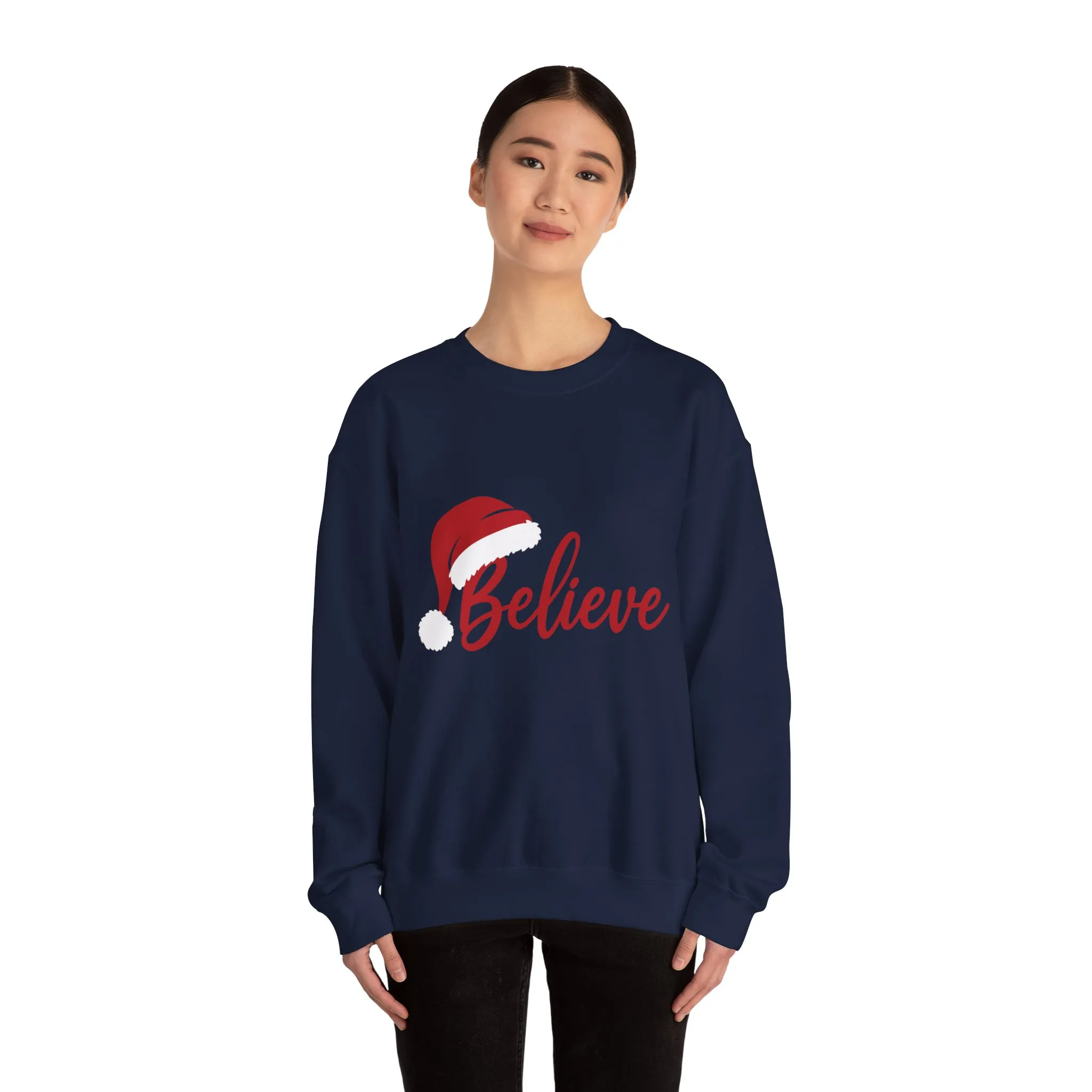 Believe Christmas Women's Sweatshirt, Minimalist Holiday Crewneck, Cozy Sweatshirt for Women - Image 17