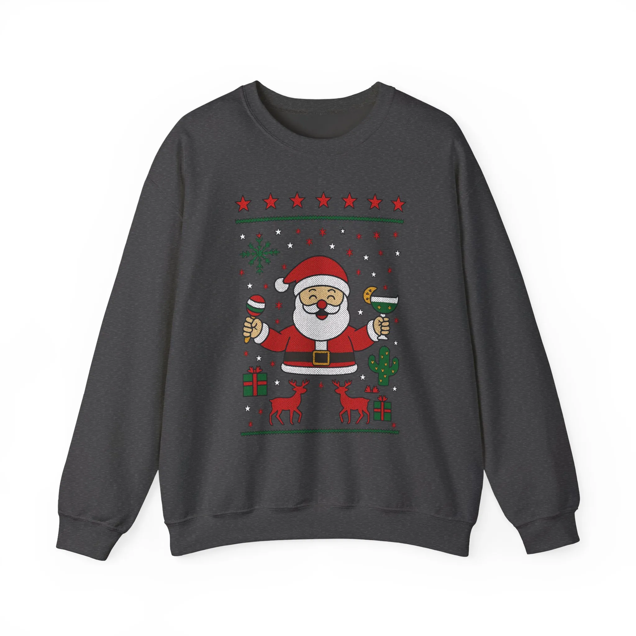 Funny Santa Women's Christmas Sweatshirt, Holiday Party Pullover - Image 7