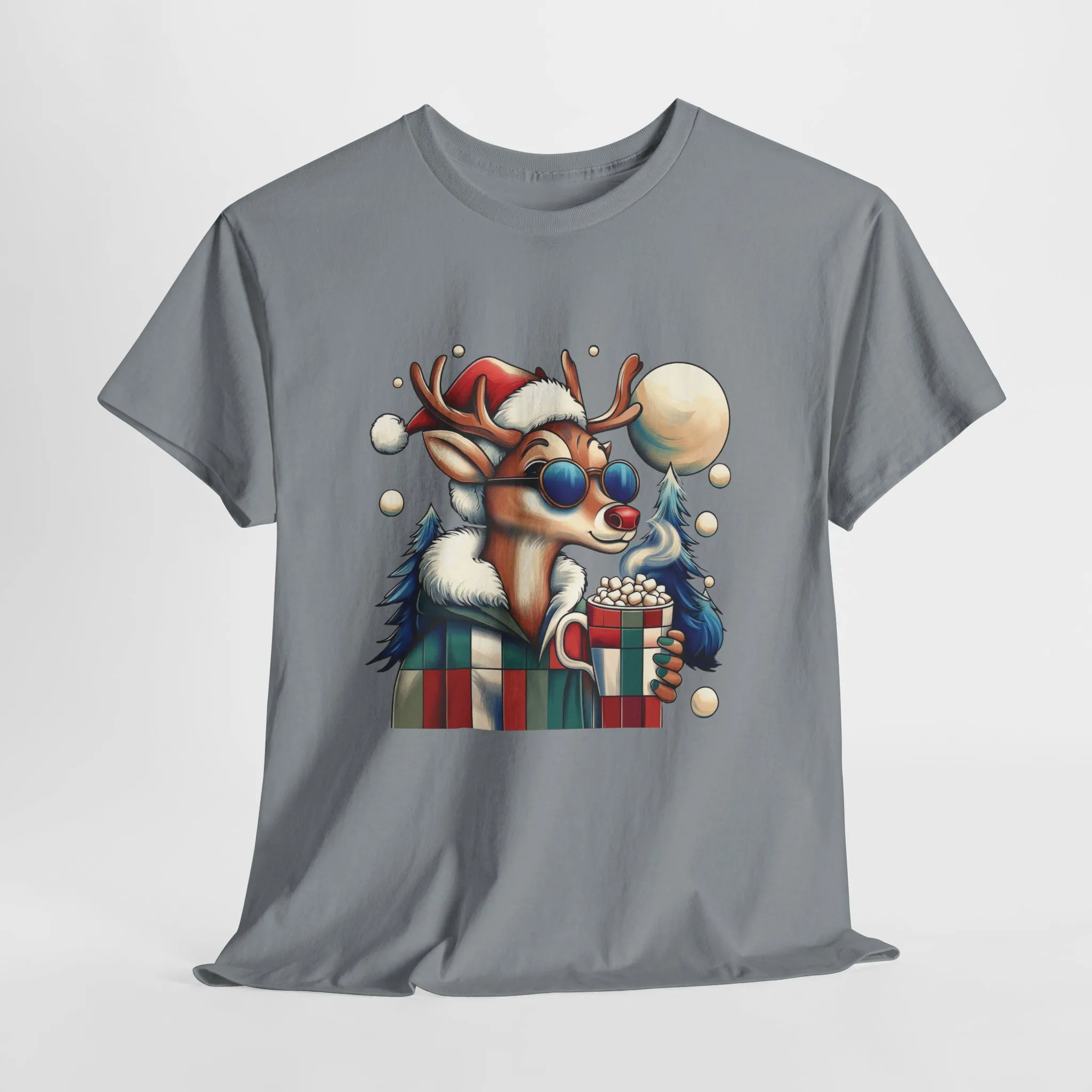 Cool Reindeer Christmas T-Shirt, Funny Holiday Shirt for Men - Image 10