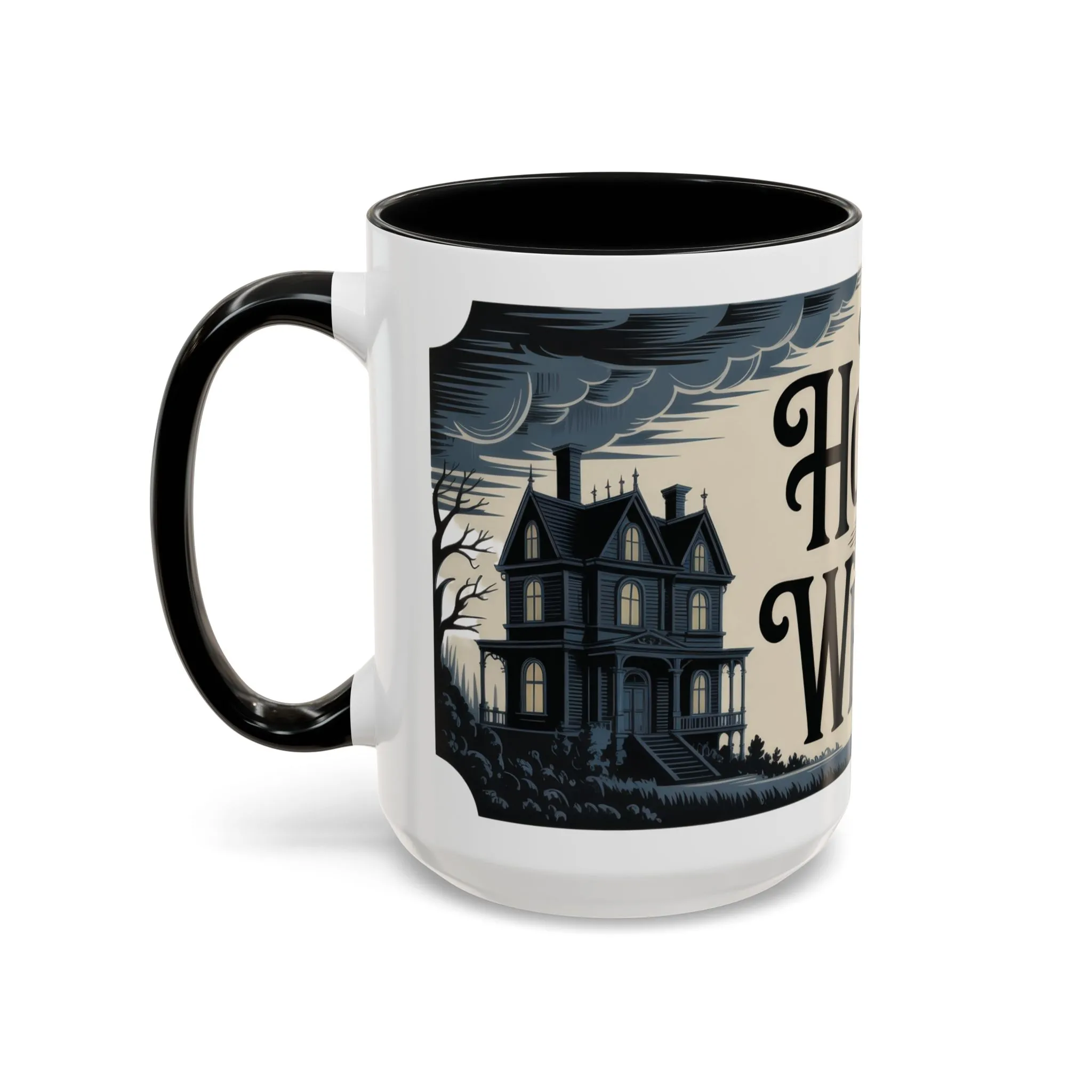 The House of Whispers Mug, Haunted Mansion Gothic Coffee Cup, Spooky Halloween Gift for Horror Lovers, Accent Coffee Mug (11, 15oz) - Image 3