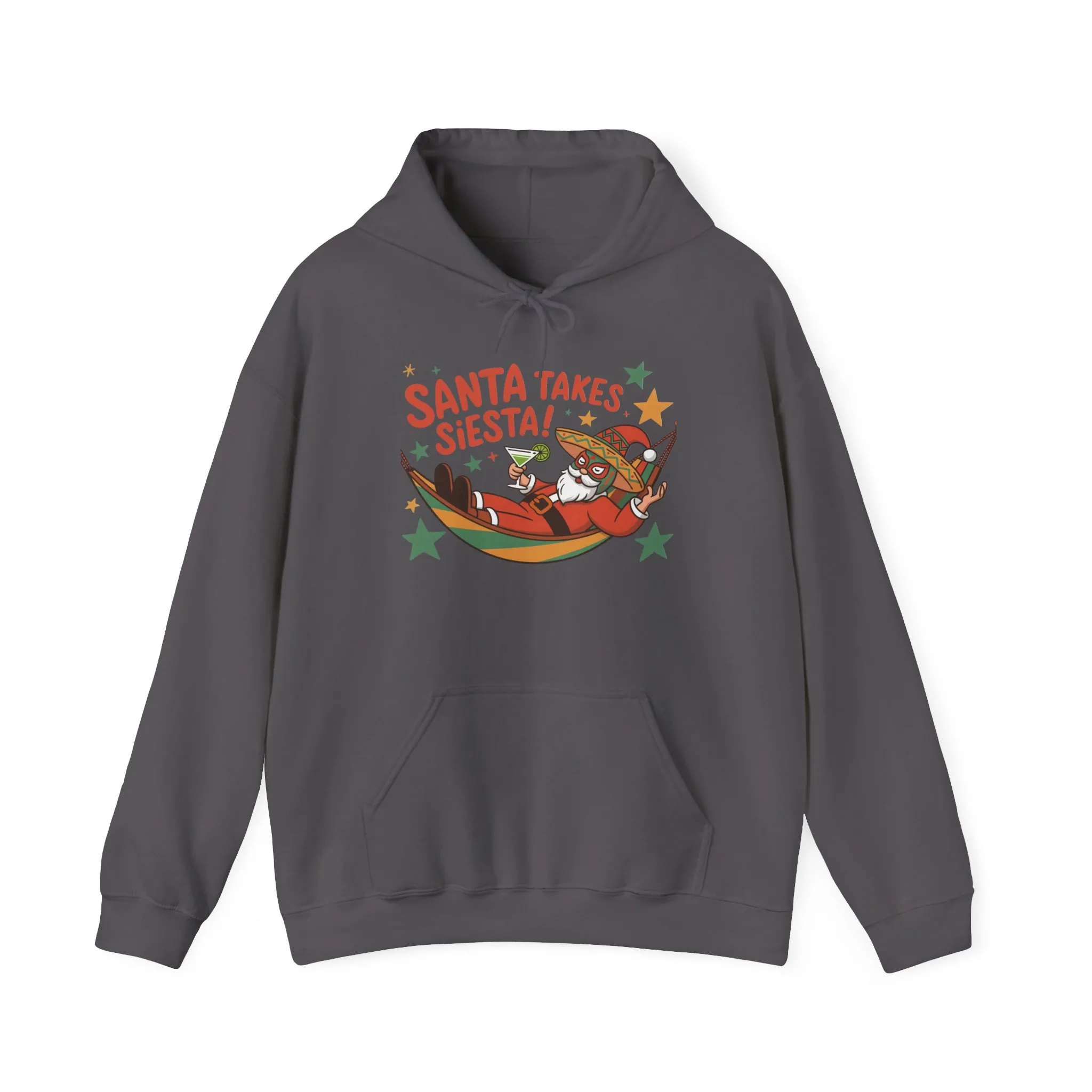 Santa Takes a Siesta Funny Christmas Hoodie for Men, Mexican Santa Holiday Sweatshirt, Siesta Santa Christmas Sweater - Image 17