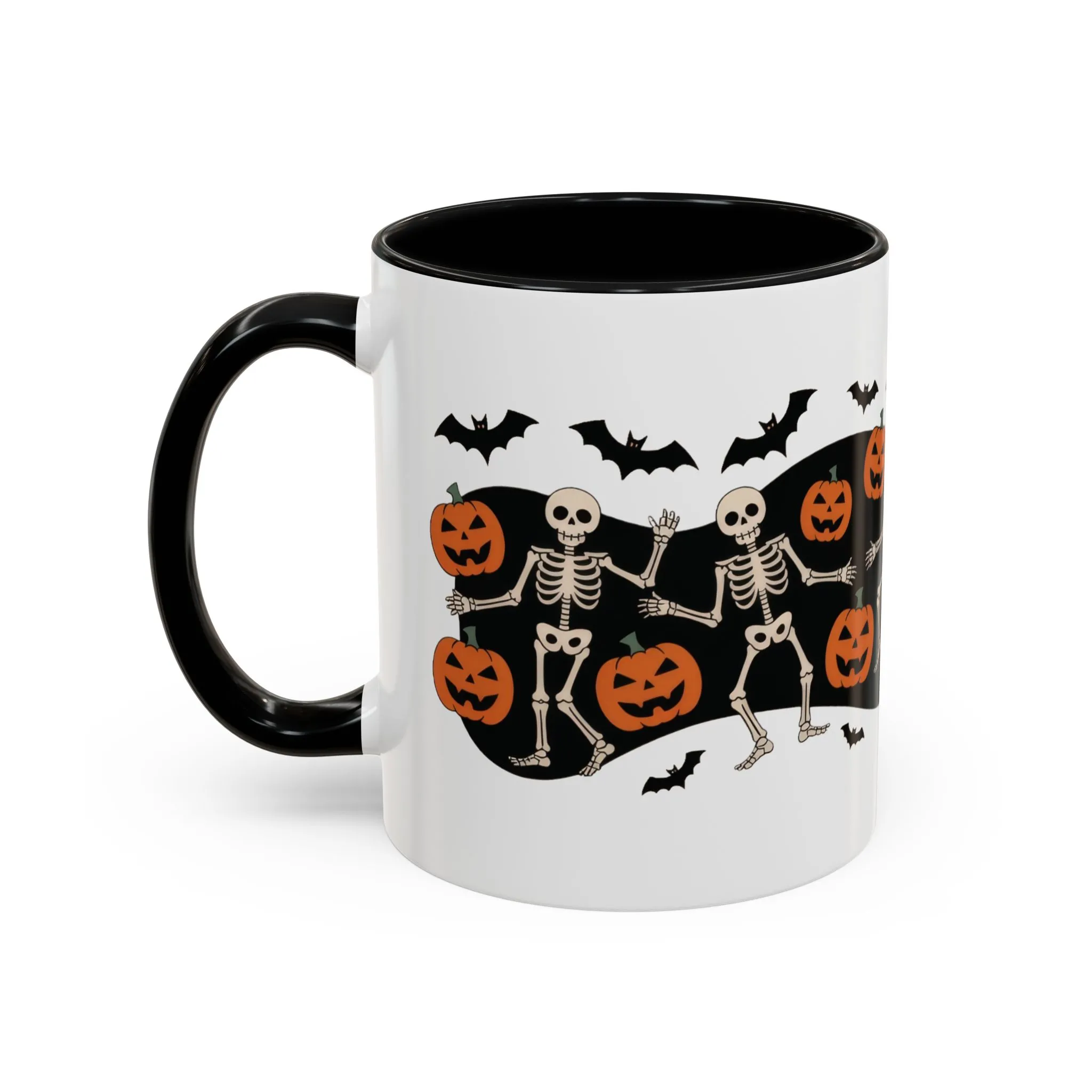 Dancing Skeletons Halloween Mug, Funny Spooky Pumpkin Coffee Cup, Cute Skeleton Dance Mug, Festive Fall Gift, Accent Coffee Mug (11, 15oz) - Image 8