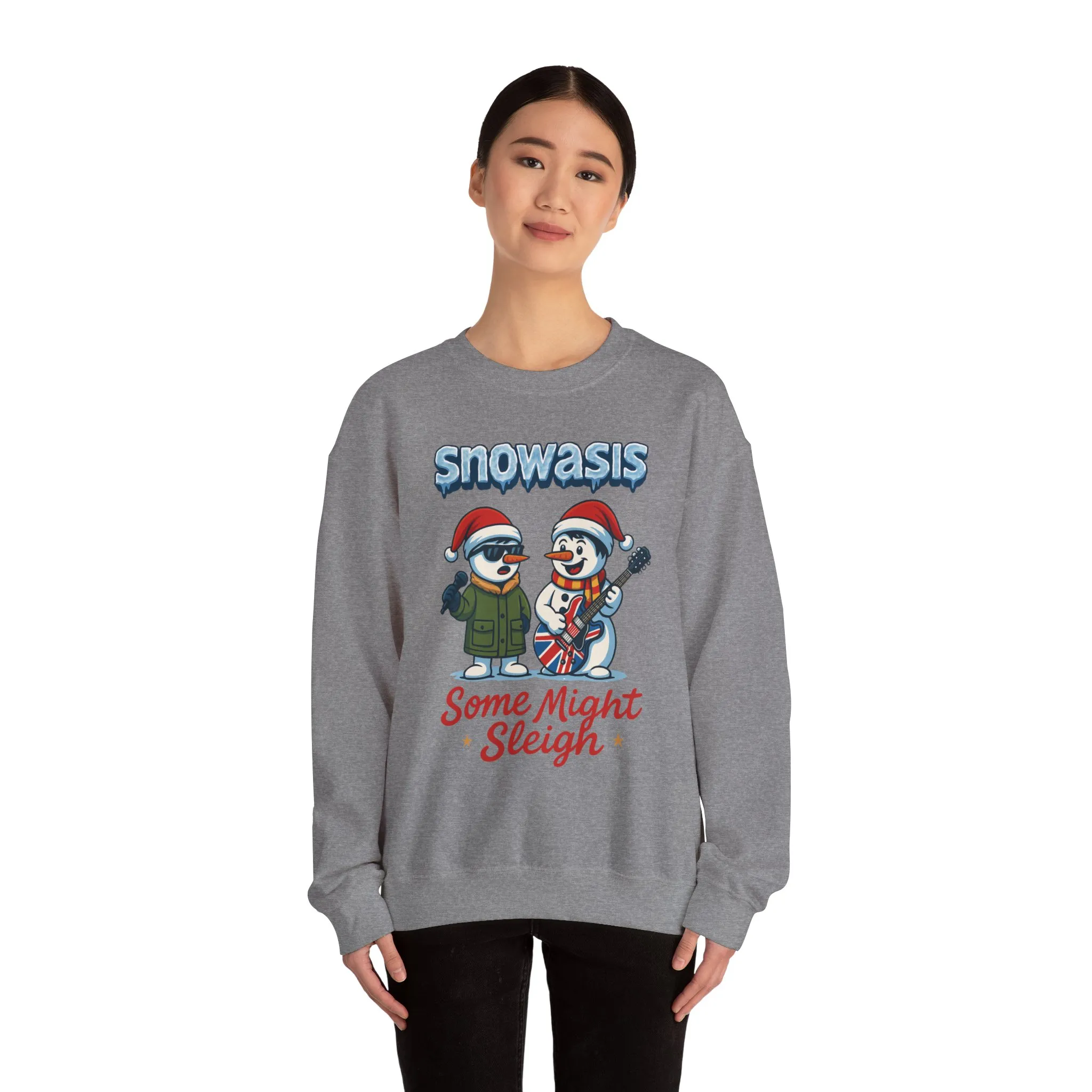 Snowasis Some Might Sleigh Women's Christmas Sweatshirt, Funny Retro Holiday Jumper - Image 11