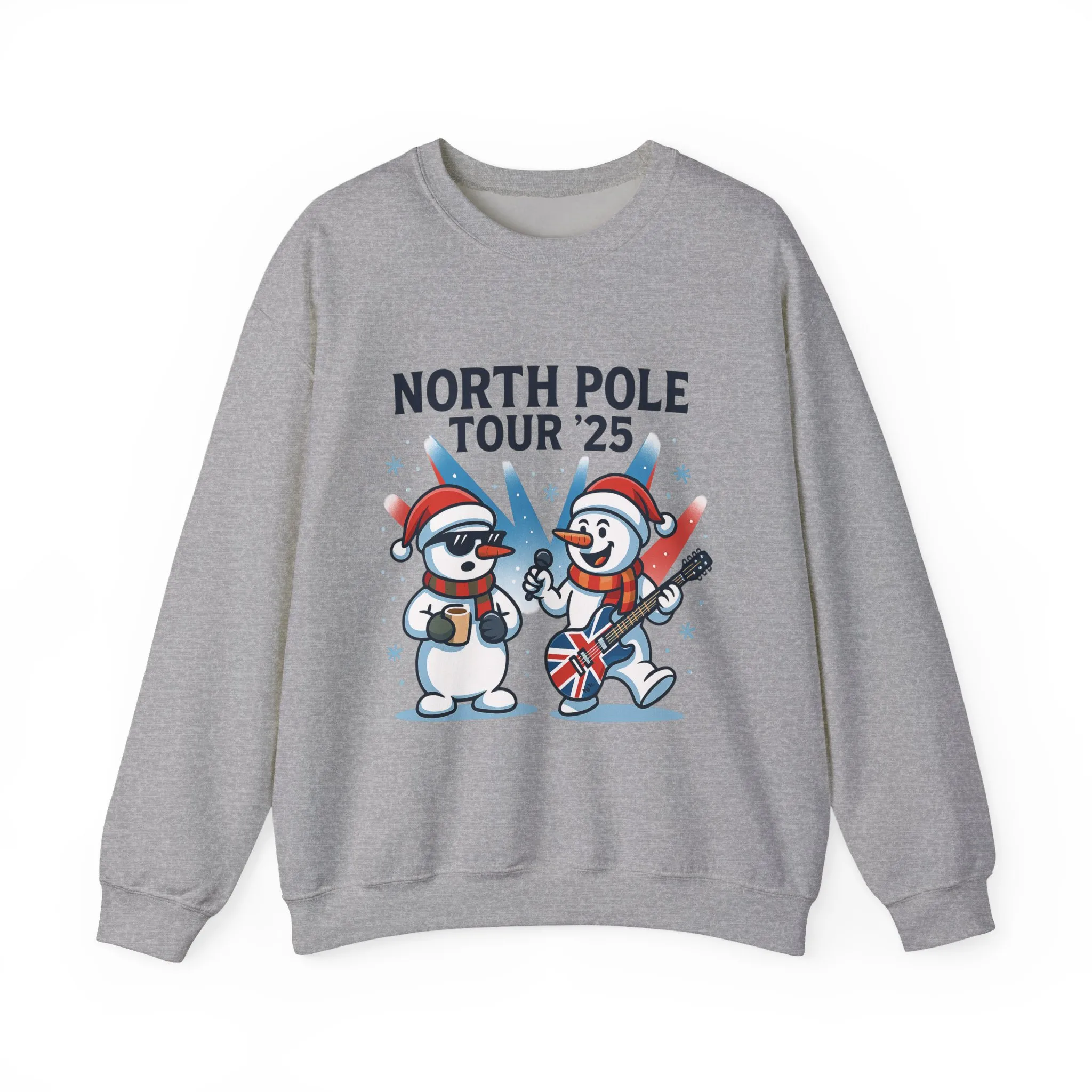 North Pole Tour 25 Women's Christmas Sweatshirt, Funny Rock Holiday Jumper - Image 2