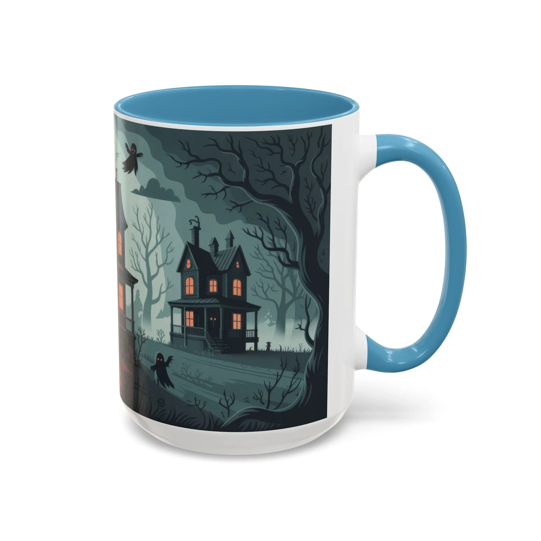 Haunted Mansion Mug, Ghostly Gothic Forest Coffee Cup, Spooky Haunted House Halloween Gift for Horror Lovers, Accent Coffee Mug (11, 15oz) - Image 22