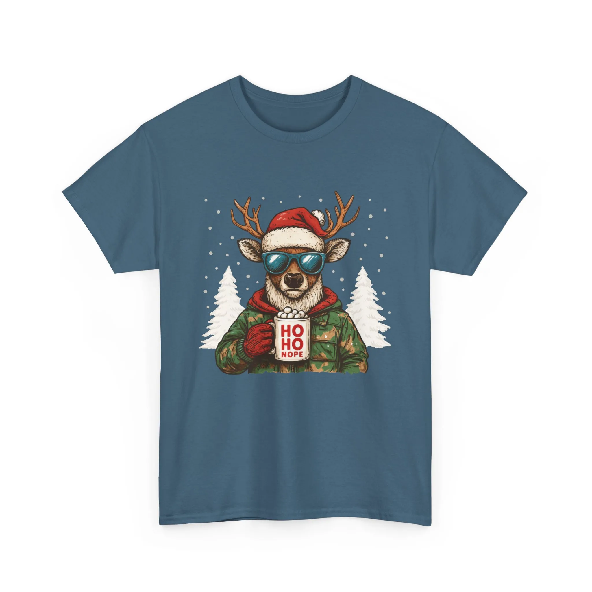 Men's HO HO NOPE Funny Christmas Sweatshirt, Cool Reindeer Pullover - Image 19
