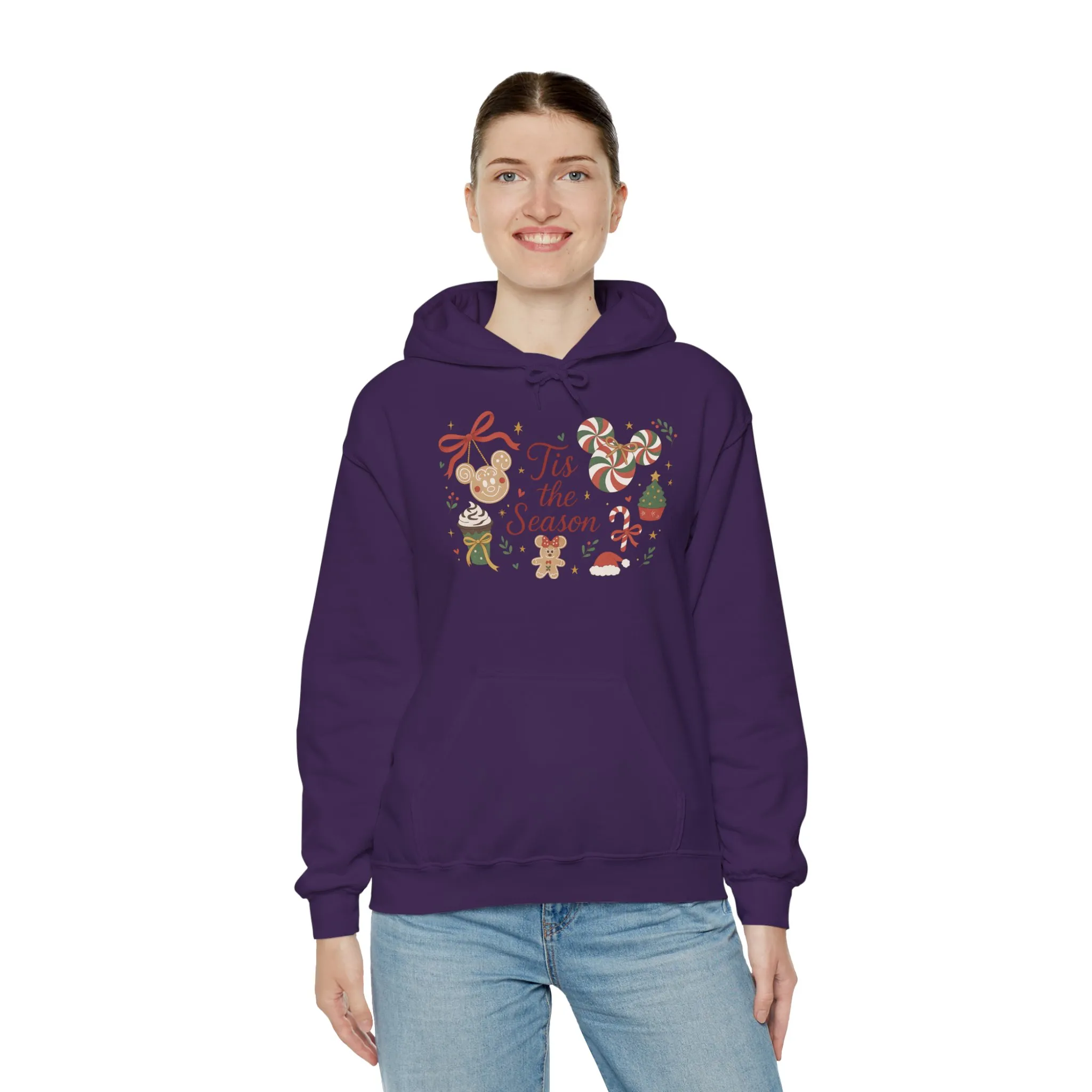 Tis the Season Christmas Women's Hooded Sweatshirt, Cozy Cookie - Cocoa Holiday Jumper, Unisex Heavy Blend™ Hooded Sweatshirt - Image 36
