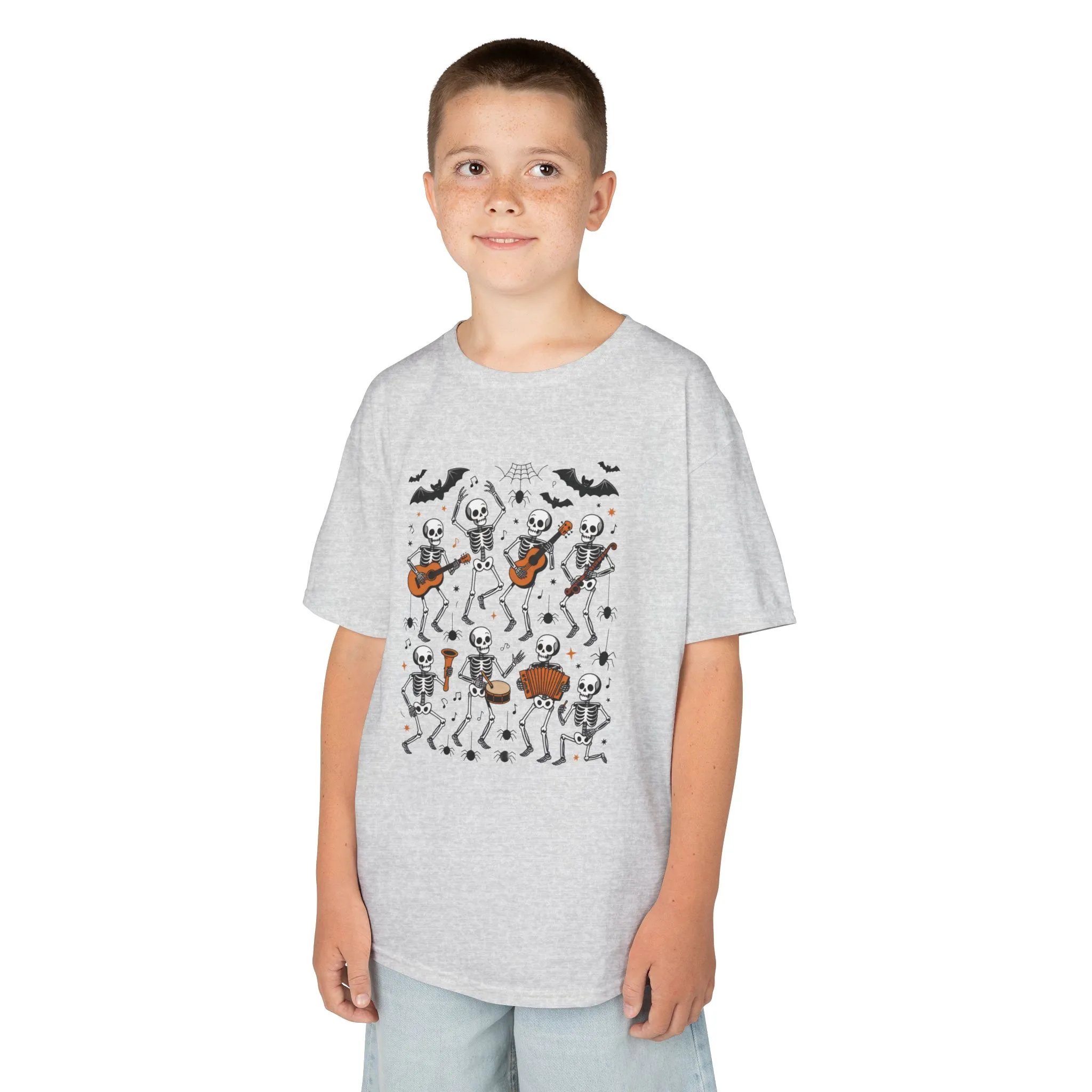 Cute Dancing Skeleton Halloween T-Shirt for Girls Boys, Funny Spooky Band Tee, Kids Halloween Party Top, Cute Fall Outfit Gift - Image 9