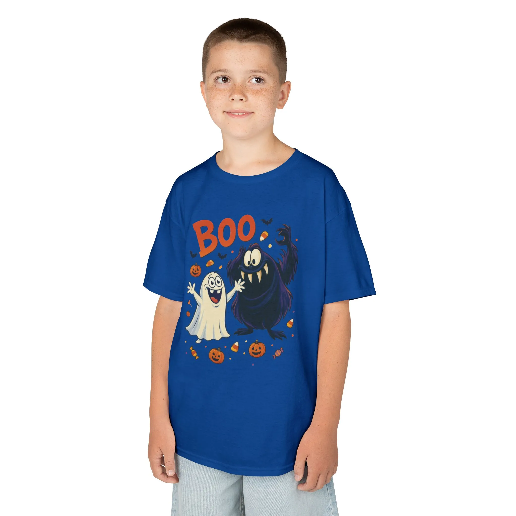 Kids Halloween T-Shirt BOO! Cute Ghost Monster Shirt, Funny Spooky Graphic Tee for Boys Girls, Halloween Costume Gift - Image 15
