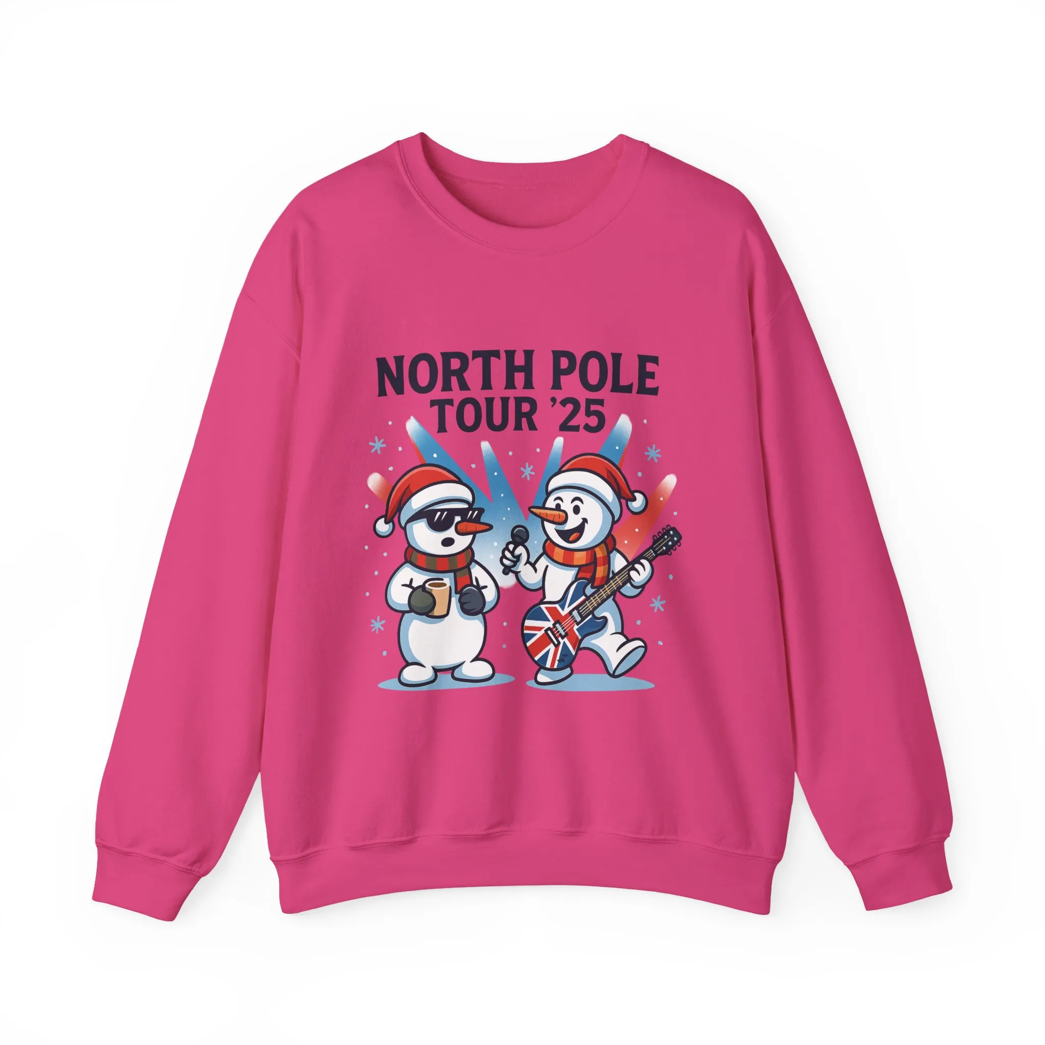 North Pole Tour 25 Women's Christmas Sweatshirt, Funny Rock Holiday Jumper - Image 22