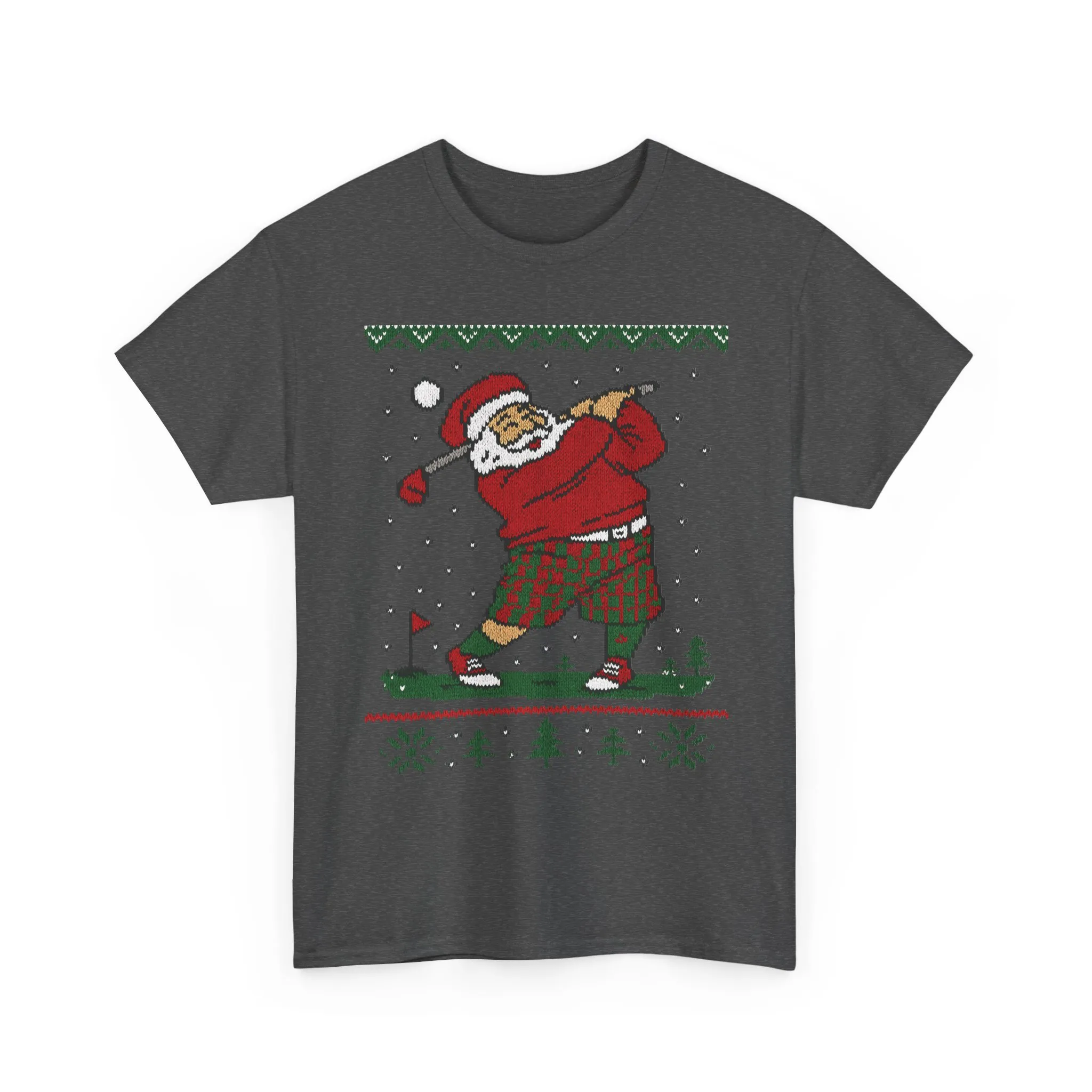 Funny Golfing Santa Christmas T-Shirt, Ugly Christmas Golf Shirt for Men, Holiday Golf Player Tee - Image 13