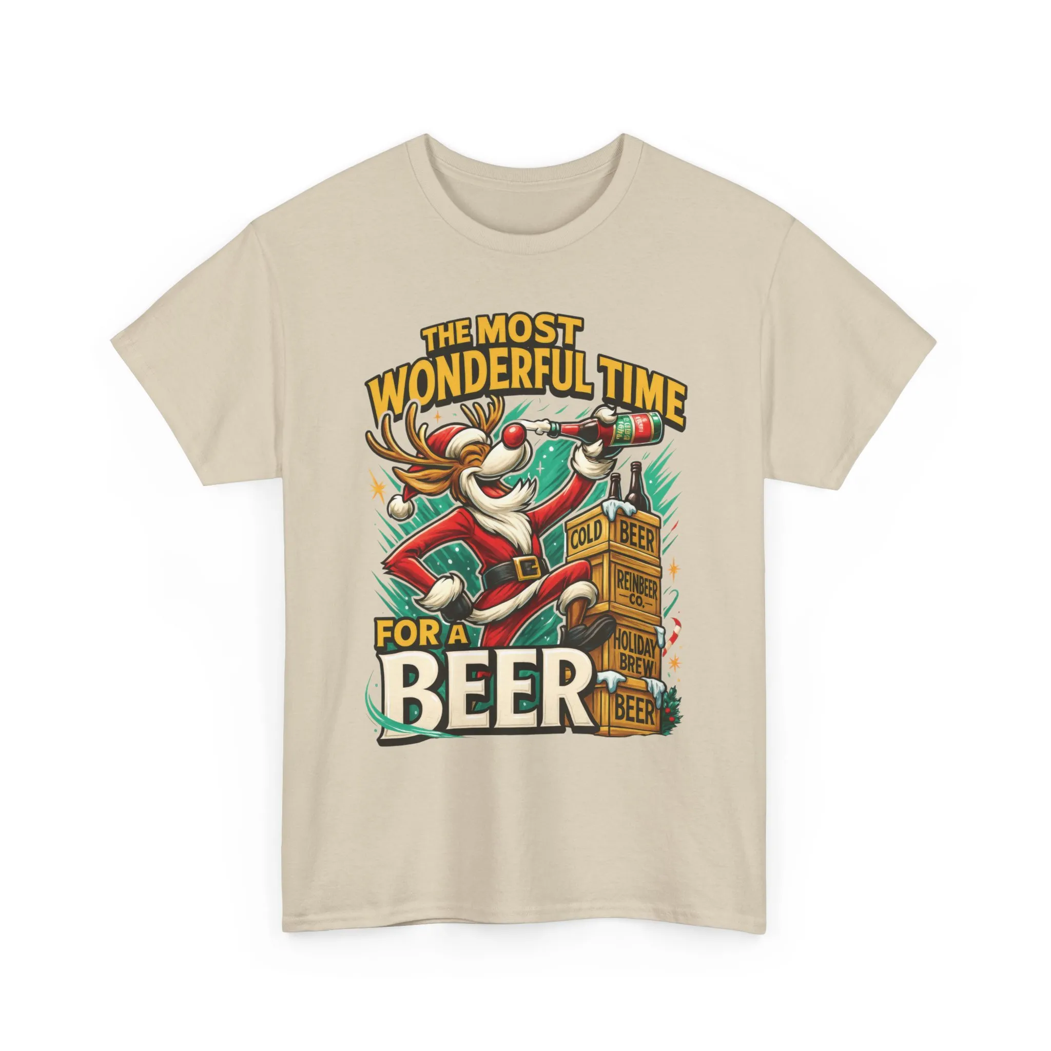 Funny Christmas Beer T-Shirt for Men, The Most Wonderful Time for a Beer - Image 7