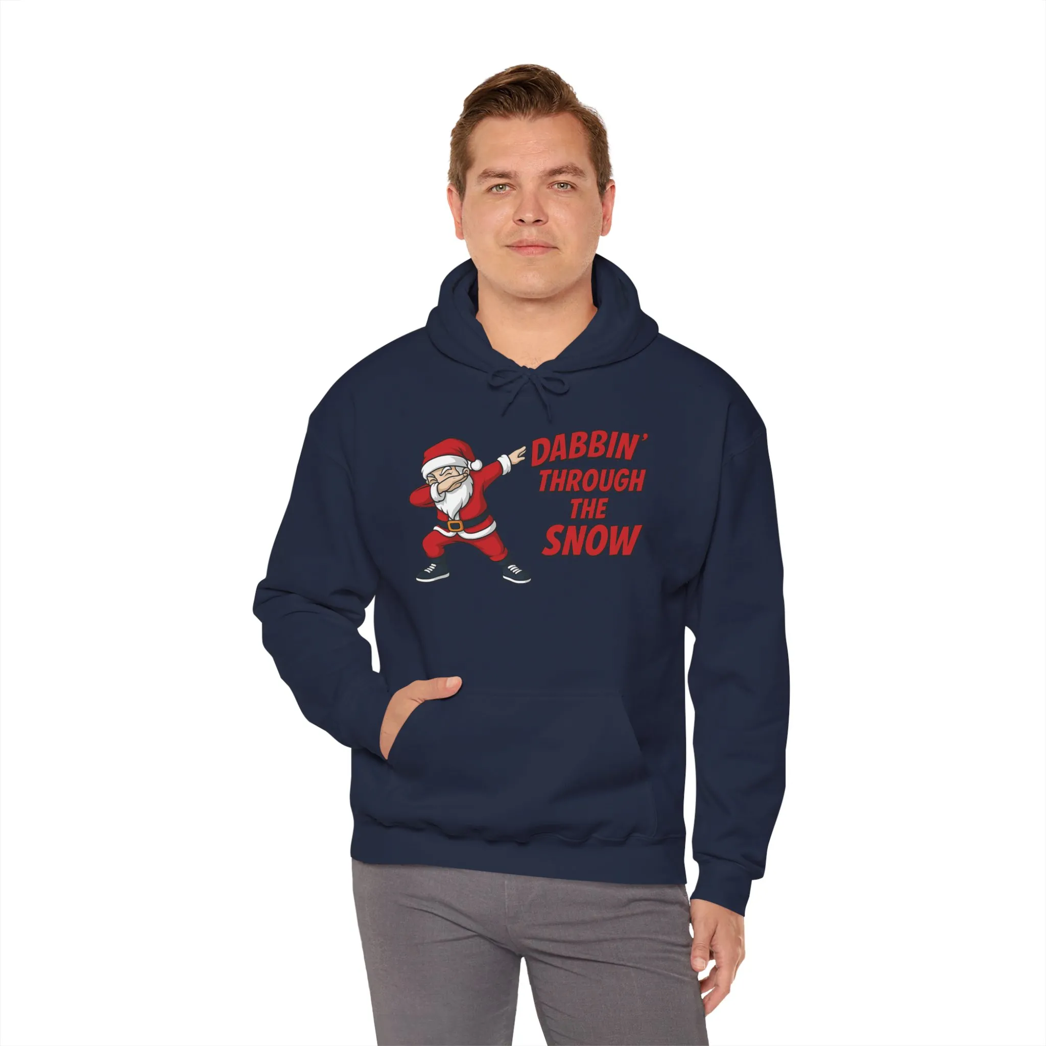 Dabbin Santa Men's Christmas Hoodie, Funny Holiday Sweatshirt - Image 4