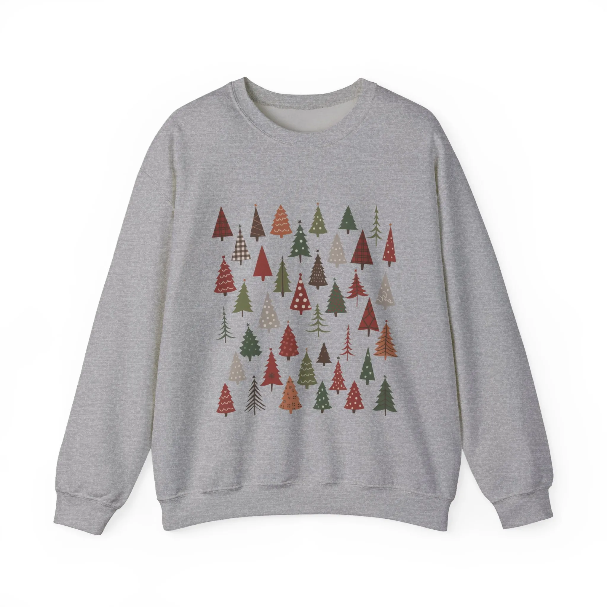 Women's Minimal Christmas Tree Sweatshirt, Rustic Holiday Pullover - Image 13