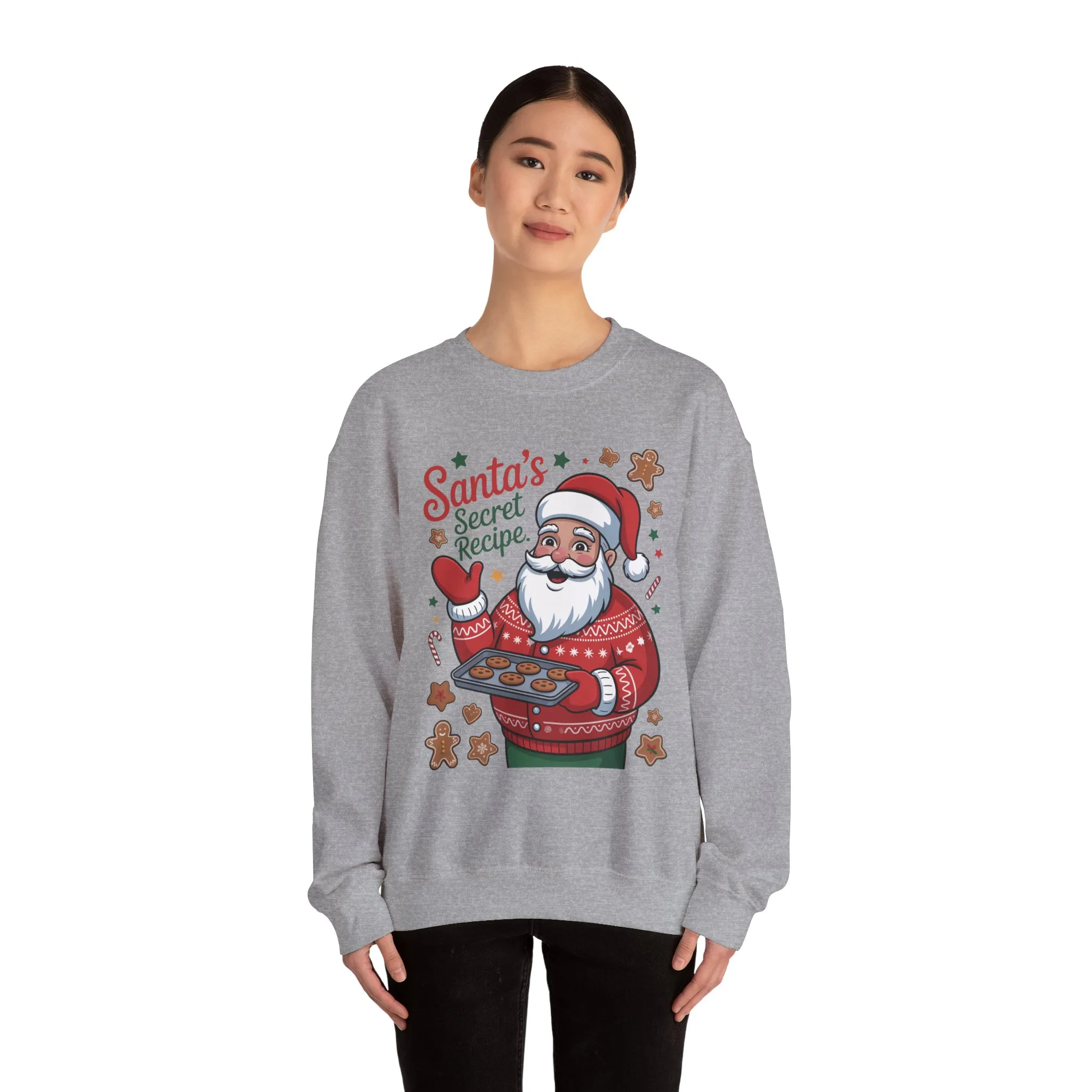 Santa's Secret Recipe Sweatshirt, Funny Christmas Baking Sweater - Image 11