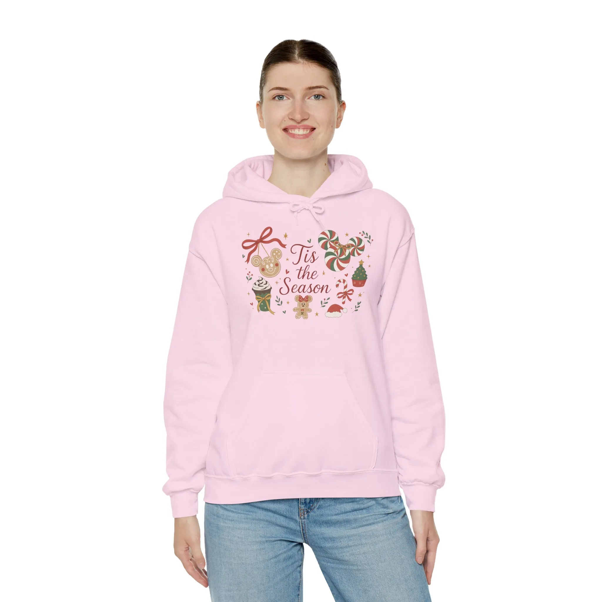 Tis the Season Christmas Women's Hooded Sweatshirt, Cozy Cookie - Cocoa Holiday Jumper, Unisex Heavy Blend™ Hooded Sweatshirt - Image 4