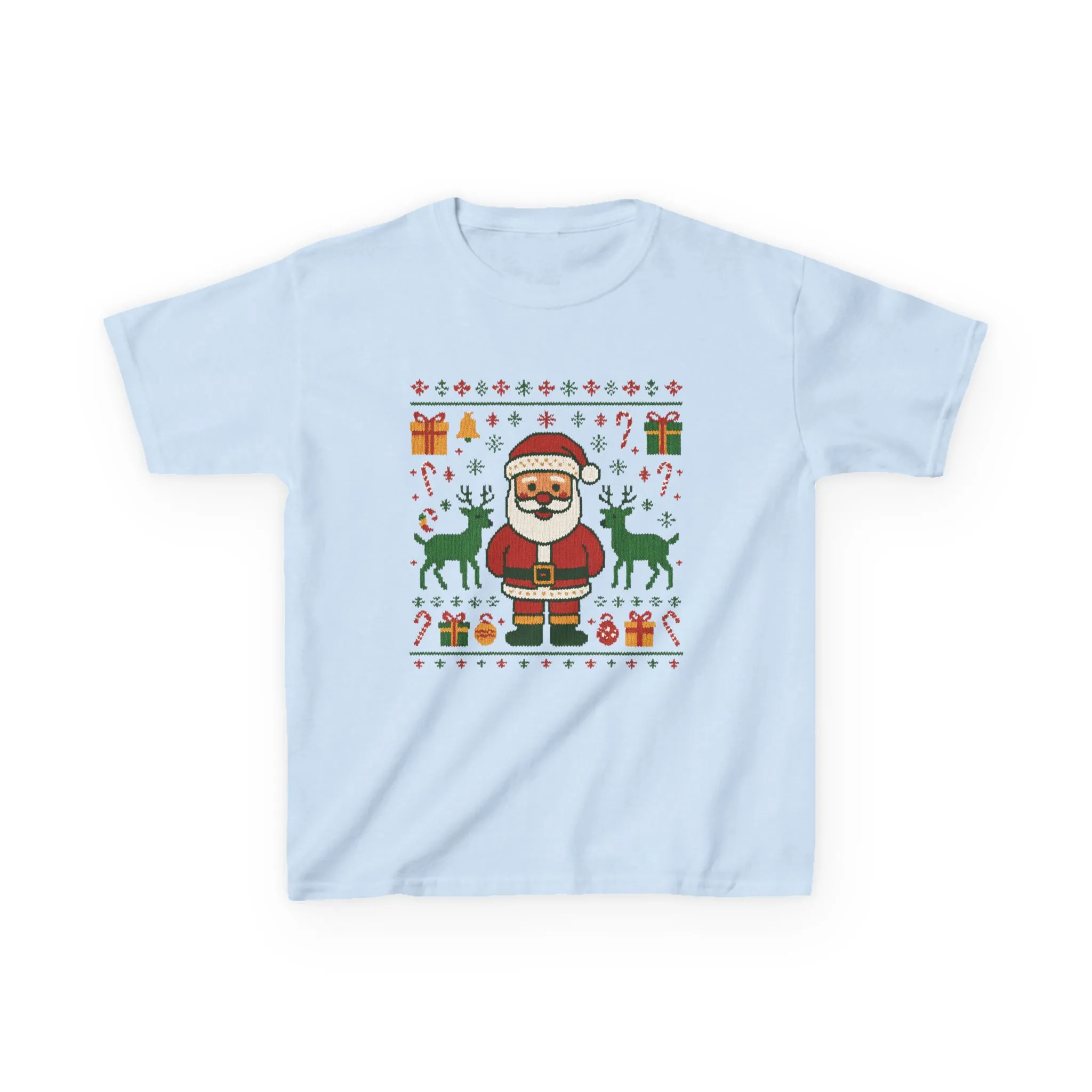 Kids Santa Christmas Shirt, Holiday Style Kids Sweater - Image 7