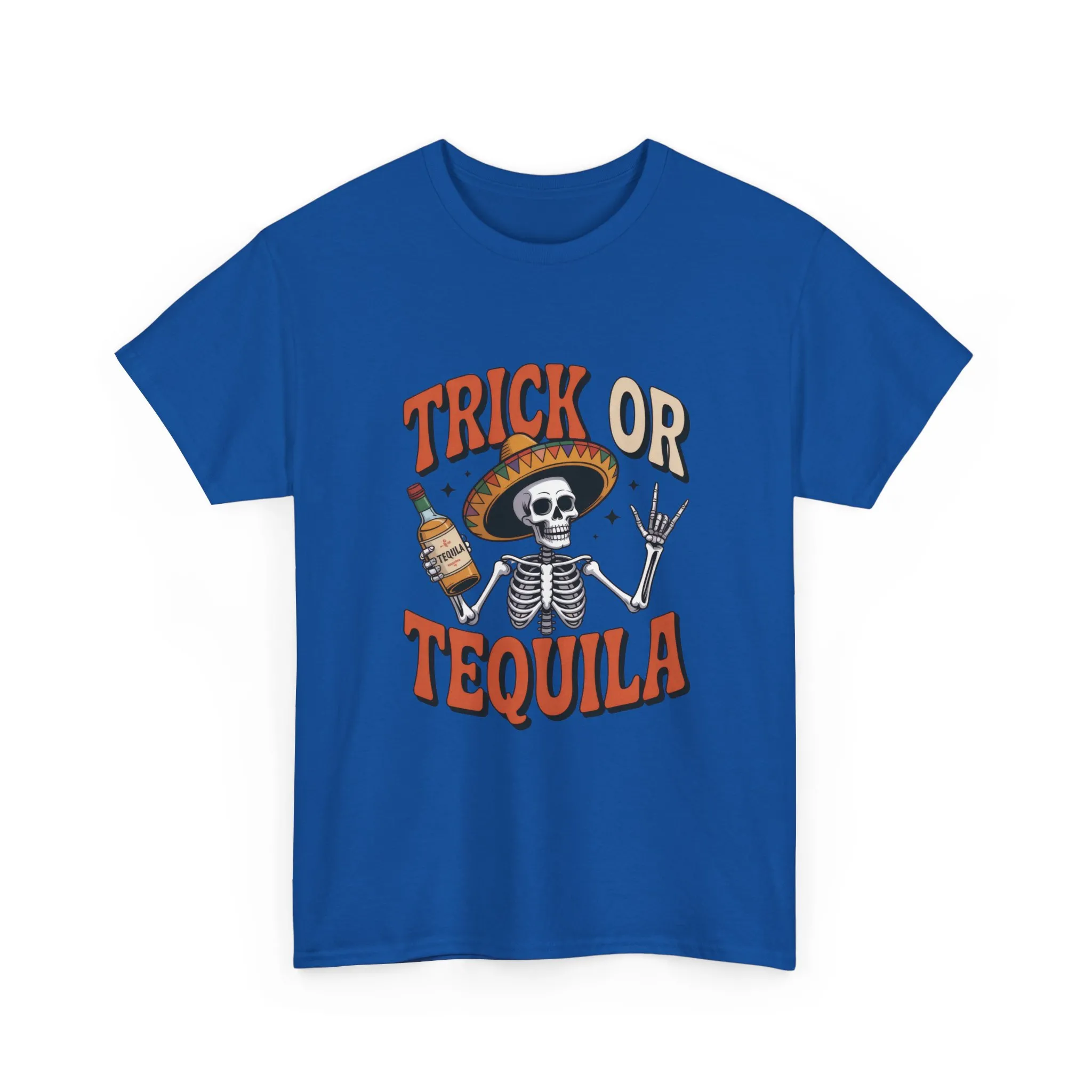 Trick or Tequila Skeleton Men's T-Shirt , Funny Halloween Drinking Party Tee for Men - Image 22