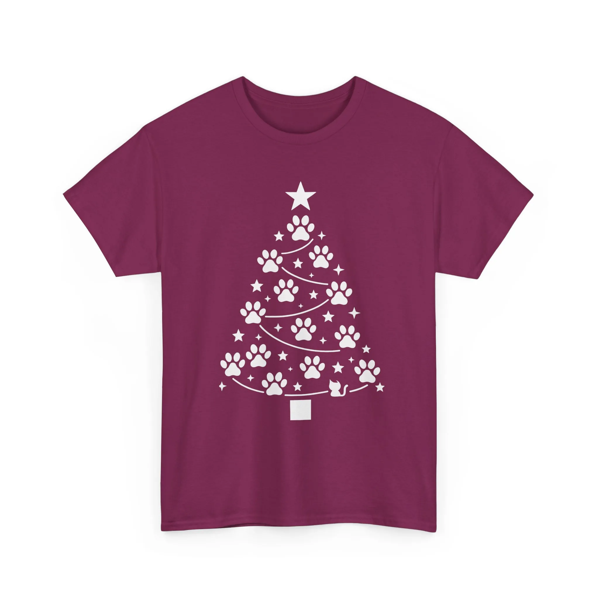 Paw Christmas Tree Women's T-Shirt, Pet Lover Holiday Tee - Image 19