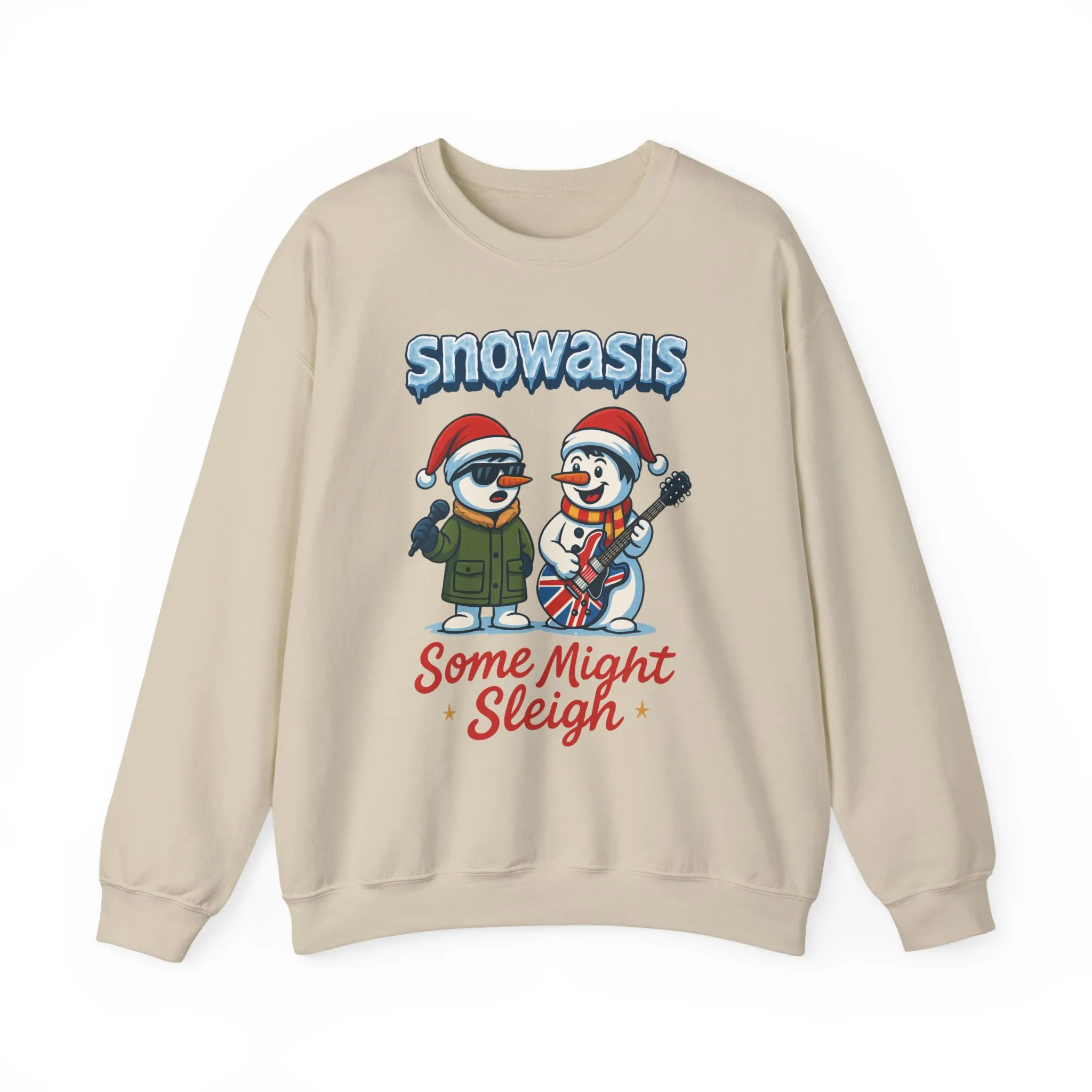Snowasis Some Might Sleigh Men's Christmas Sweatshirt, Funny Rock Holiday Sweater - Image 7
