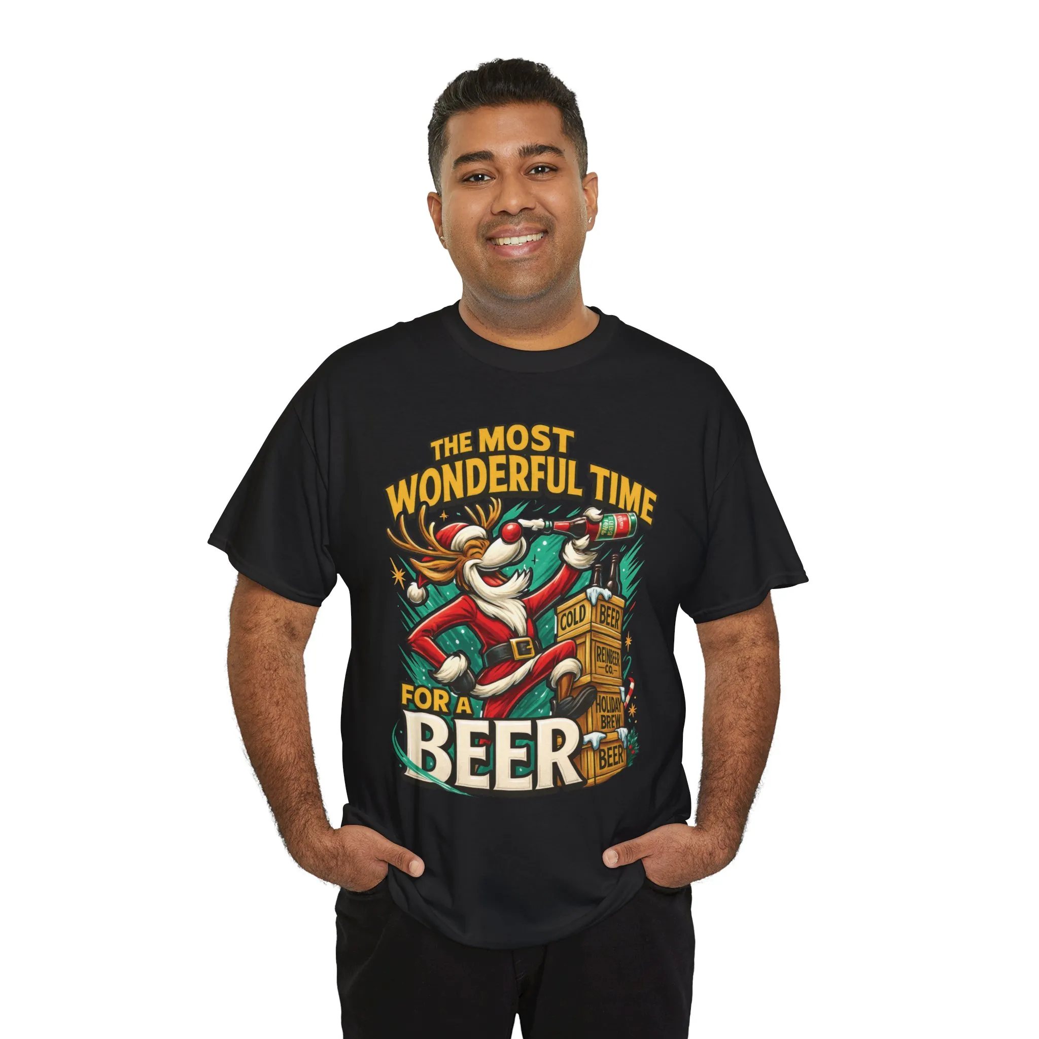 Funny Christmas Beer T-Shirt for Men, The Most Wonderful Time for a Beer - Image 6