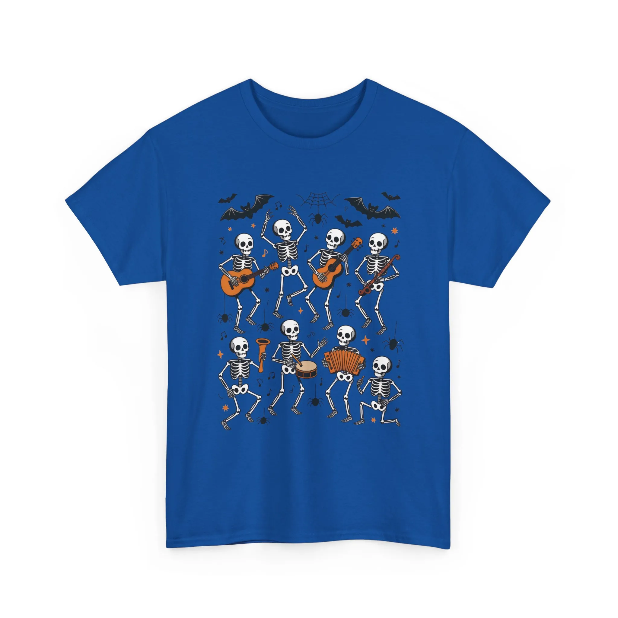 Dancing Skeleton Band Halloween T-Shirt for Women, Funny Spooky Music Tee, Cute Skeleton Party Shirt, Retro Halloween Top Gift Idea - Image 19