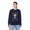 Santa Christmas Sweatshirt, Cute Reindeer Holiday Jumper, Nordic Style Ugly Christmas Sweater for Women