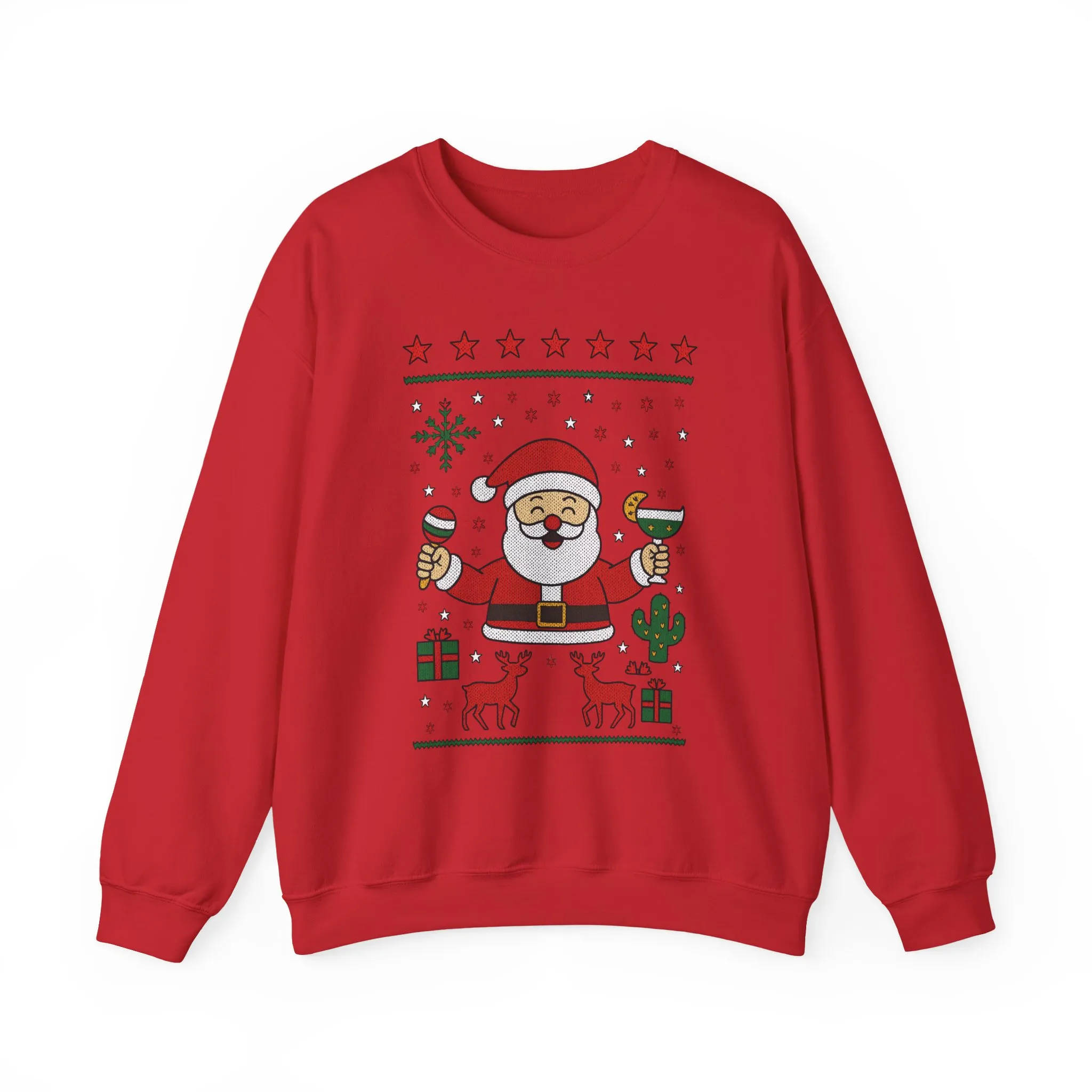 Funny Santa Women's Christmas Sweatshirt, Holiday Party Pullover - Image 25