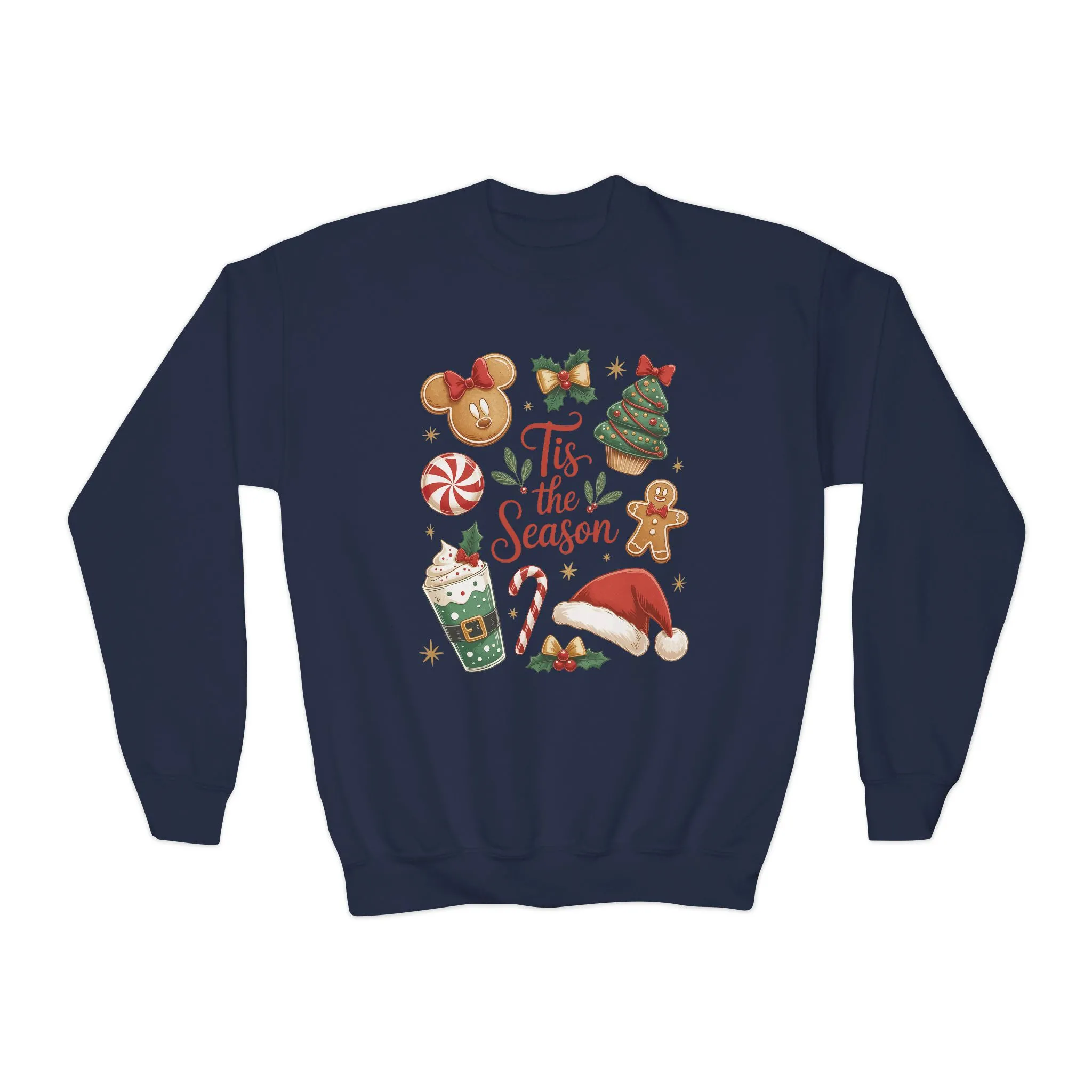 Tis the Season Christmas Sweatshirt for Girls, Cozy Holiday Cookie Jumper, Youth Crewneck Sweatshirt - Image 2