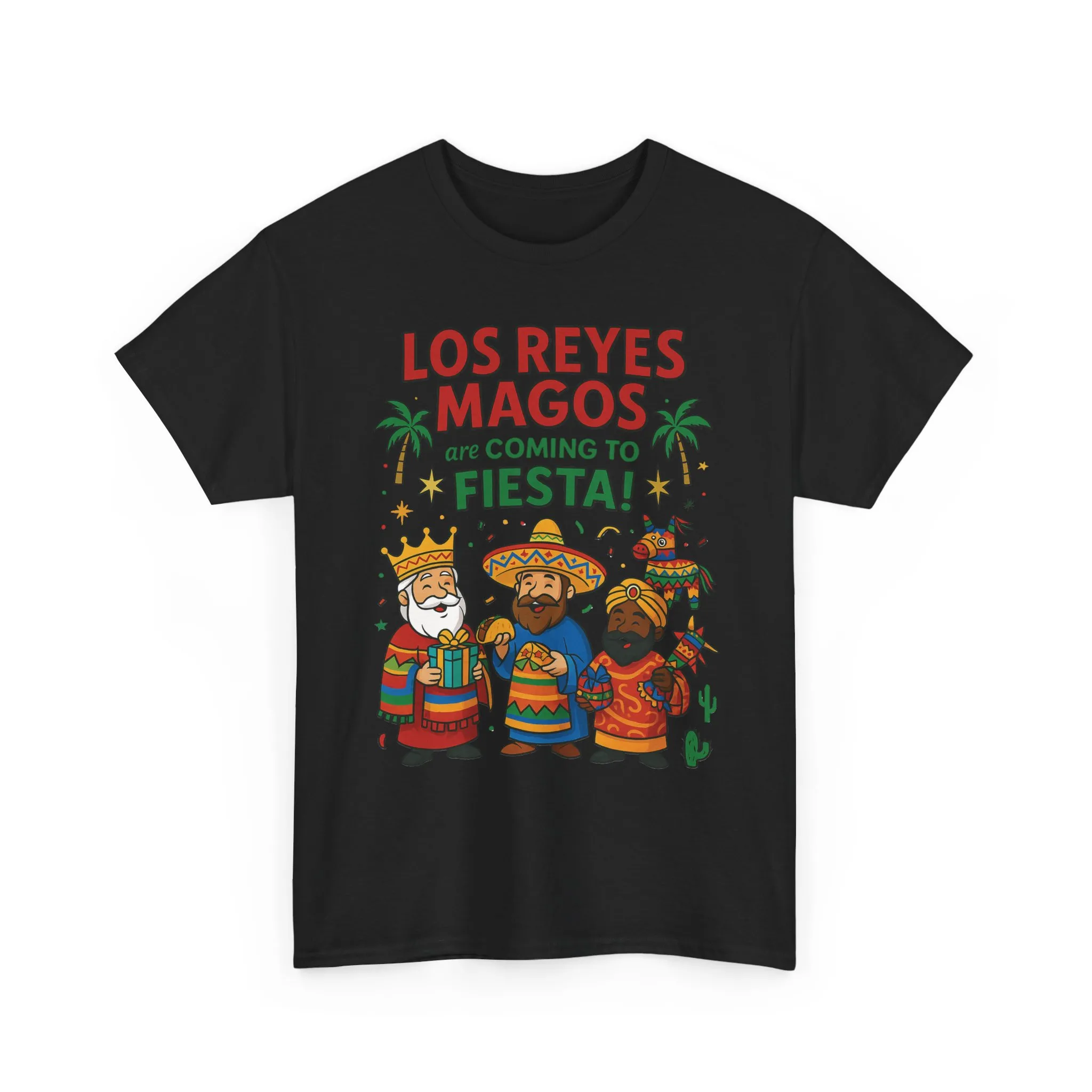 Los Reyes Magos Are Coming to Fiesta!, Funny Three Kings Day Shirt, Día de los Reyes Magos T-Shirt for Christmas Fiesta Lovers - Image 4